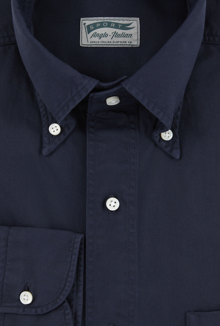 Grande Sport Shirt Garment Dye Navy