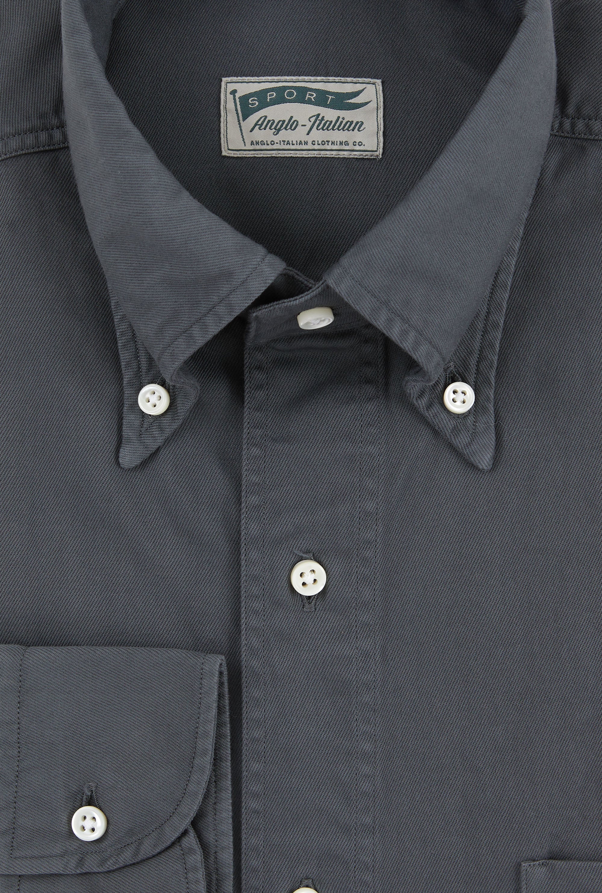 Grande Sport Shirt Garment Dye Steel