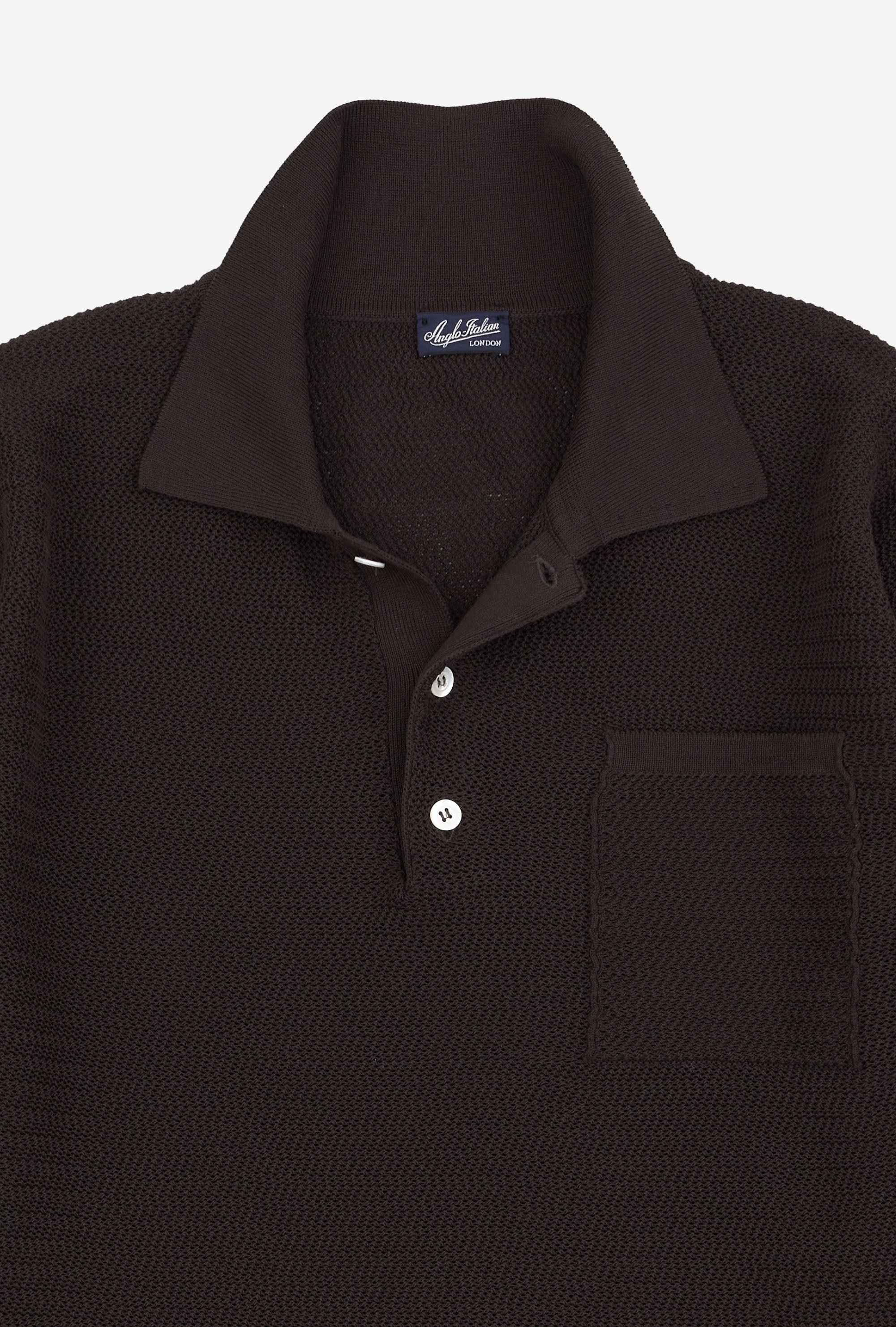 Zig Zag Polo Cotton Brown