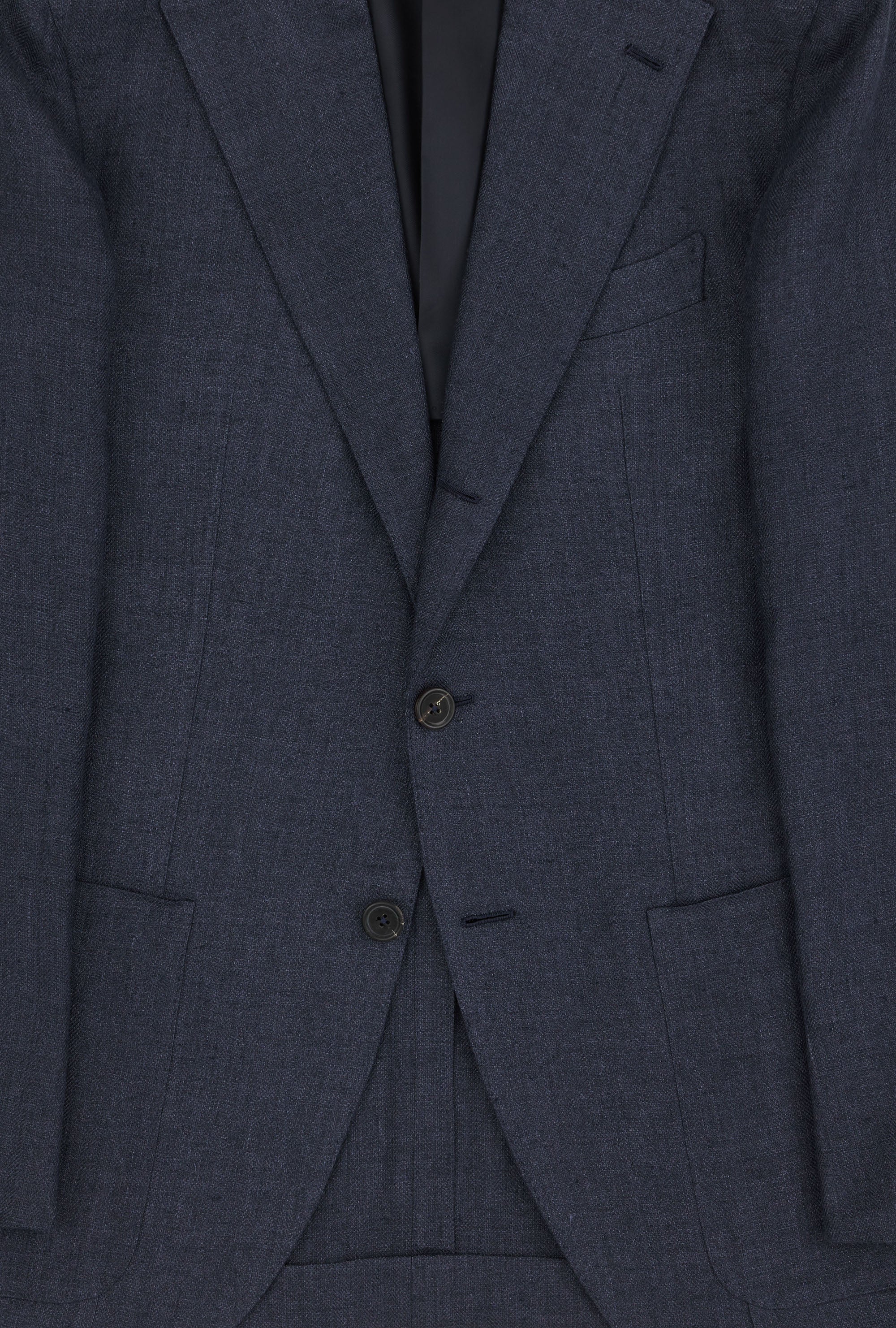 Sport Jacket Silk-Linen Navy Herringbone