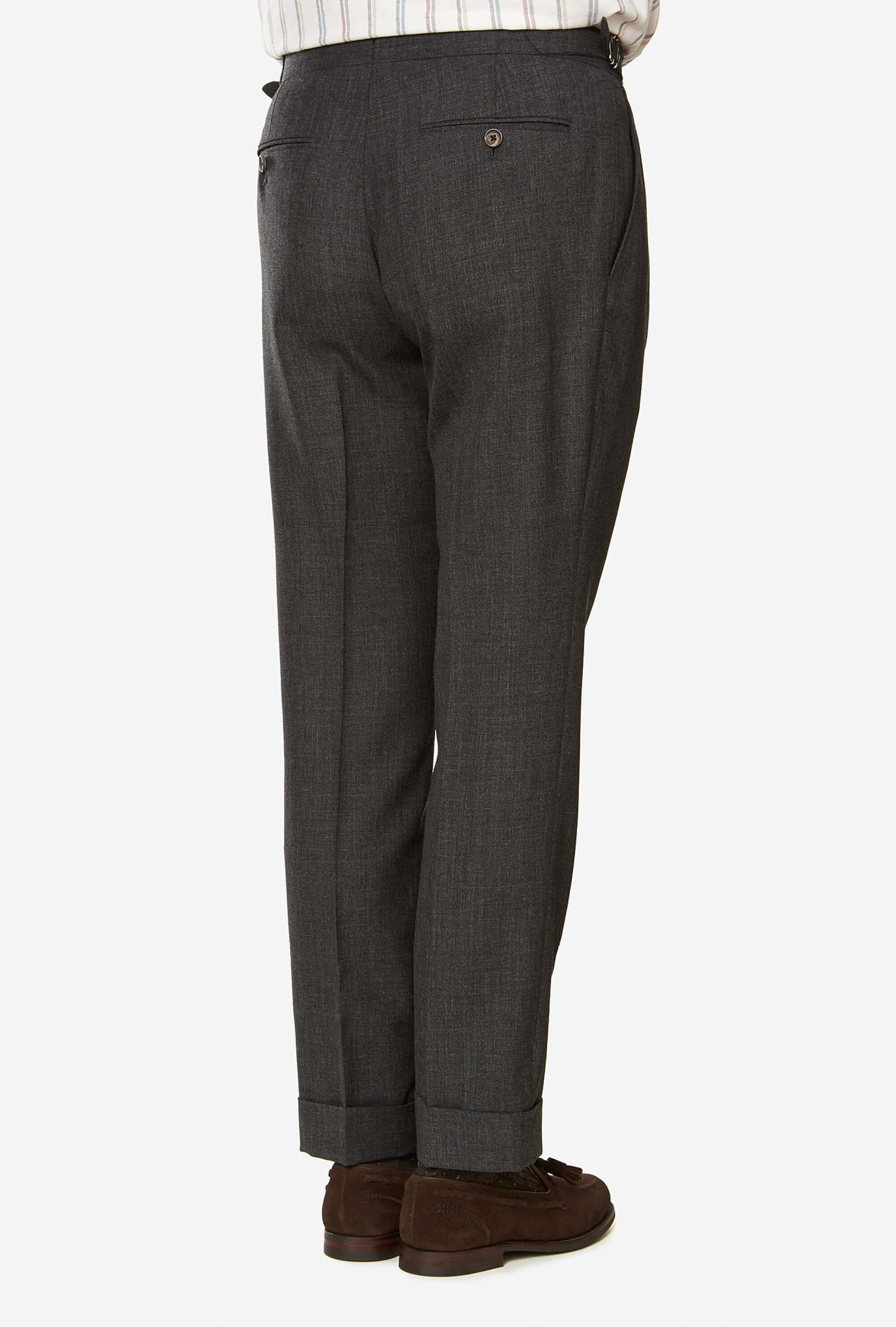 Tailored Trouser High-Twist Wool Charcoal