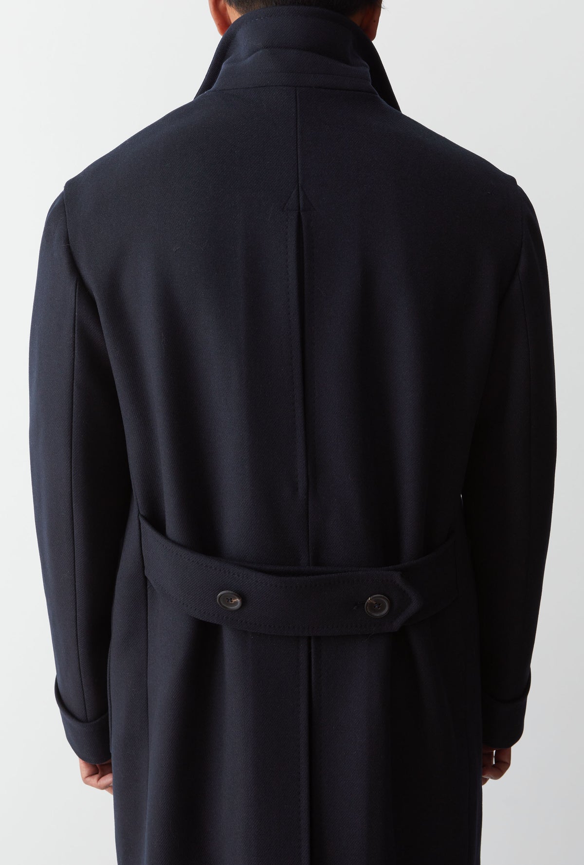 Double Breasted Martingala Coat Navy