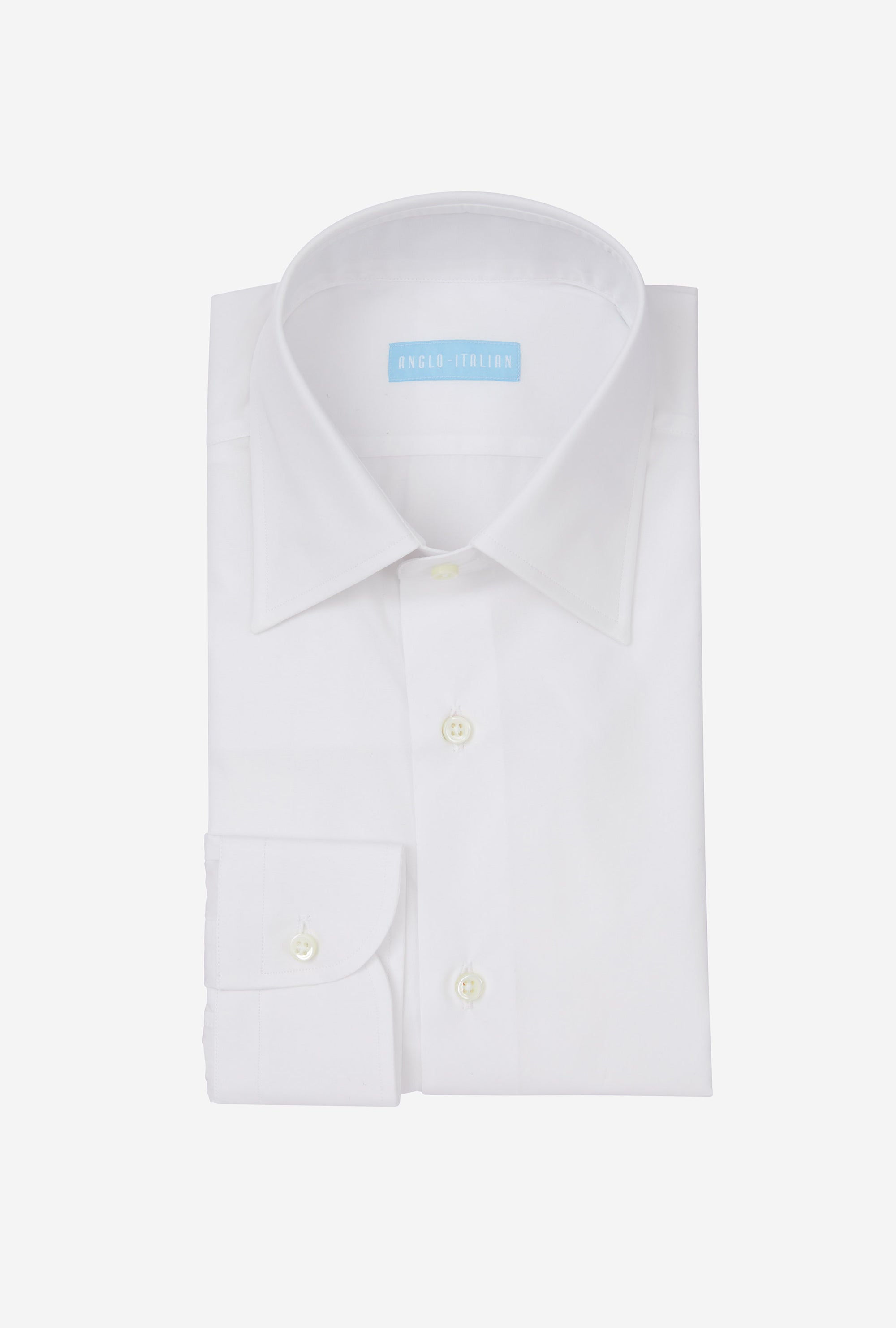 Point Collar Shirt Cotton Poplin White