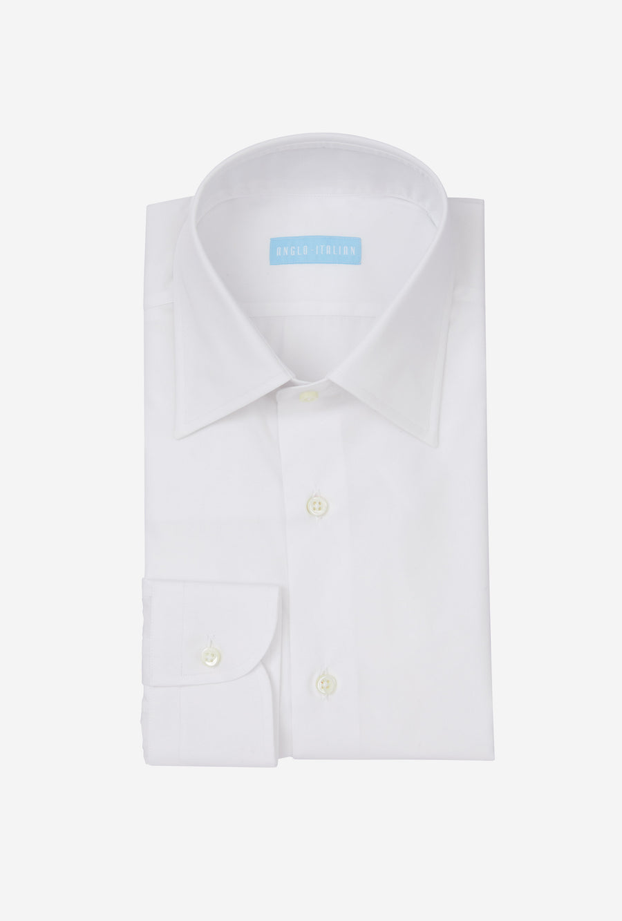 Point Collar Shirt Cotton Poplin White