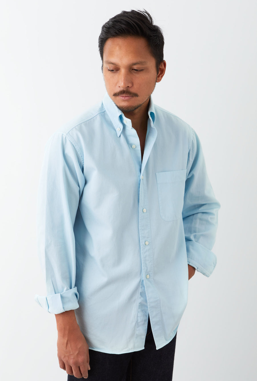 Grande Sport Shirt Garment Dye Sky Blue