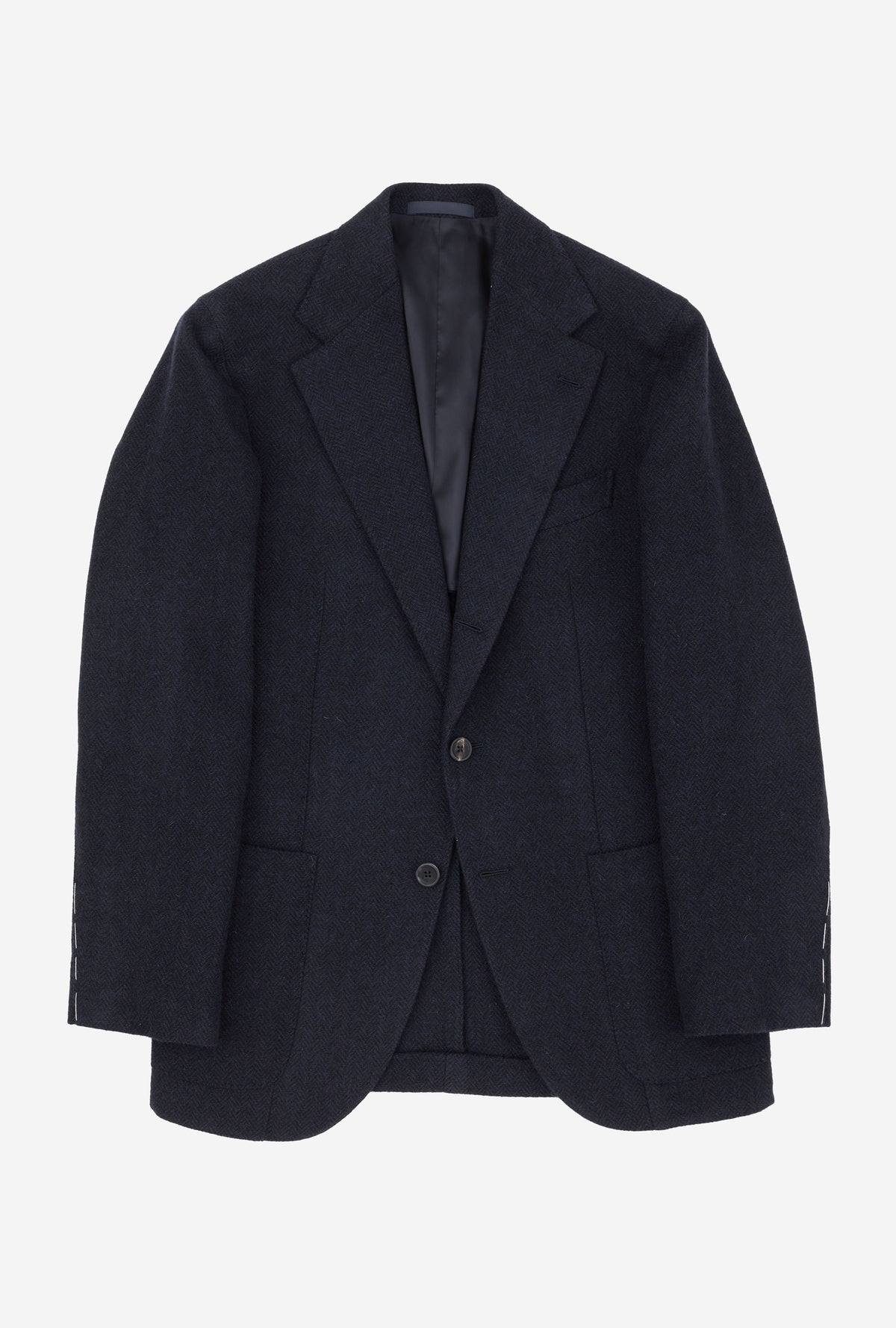 Sport Jacket Wool Navy Herringbone