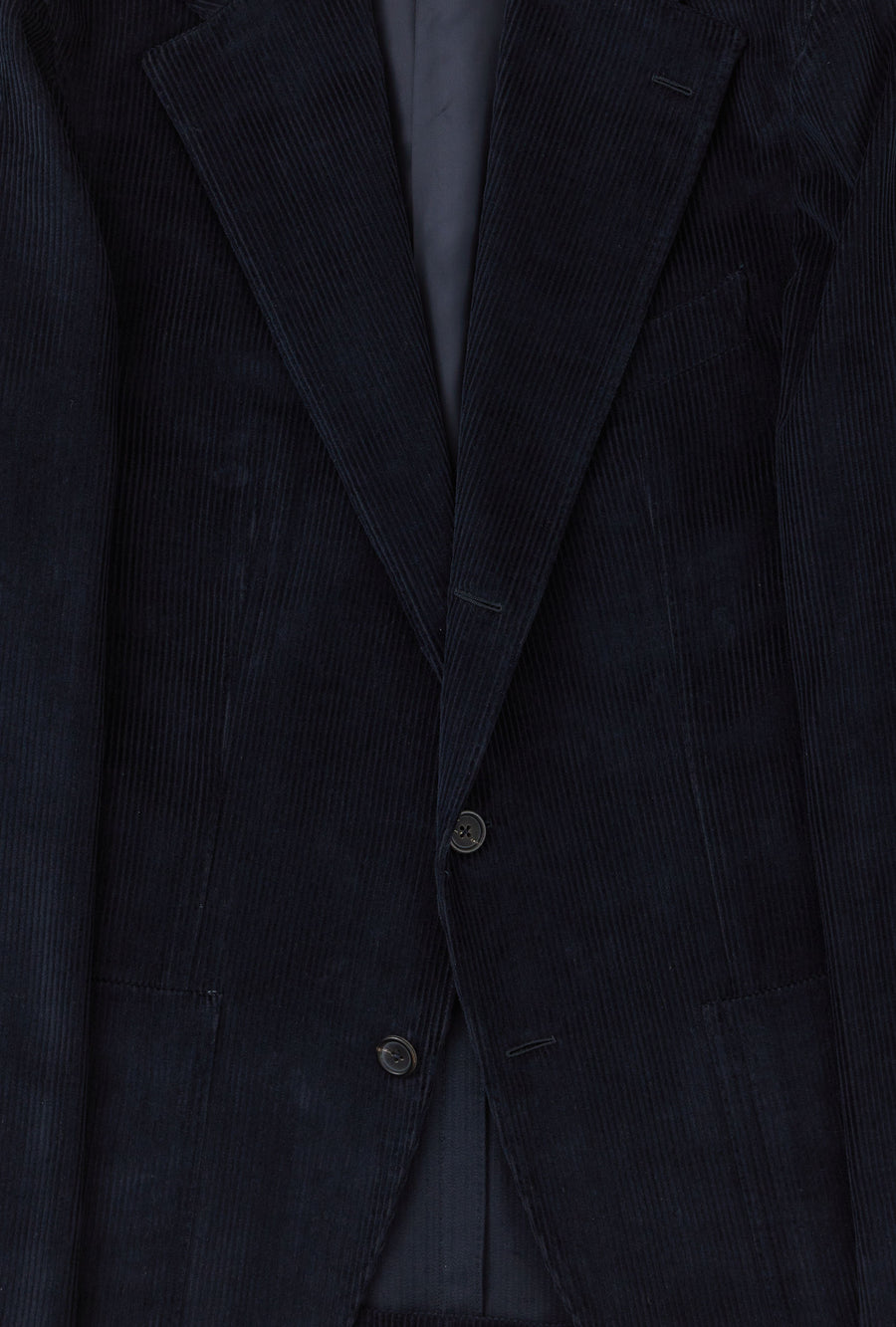 Suit Single Breasted Navy Corduroy