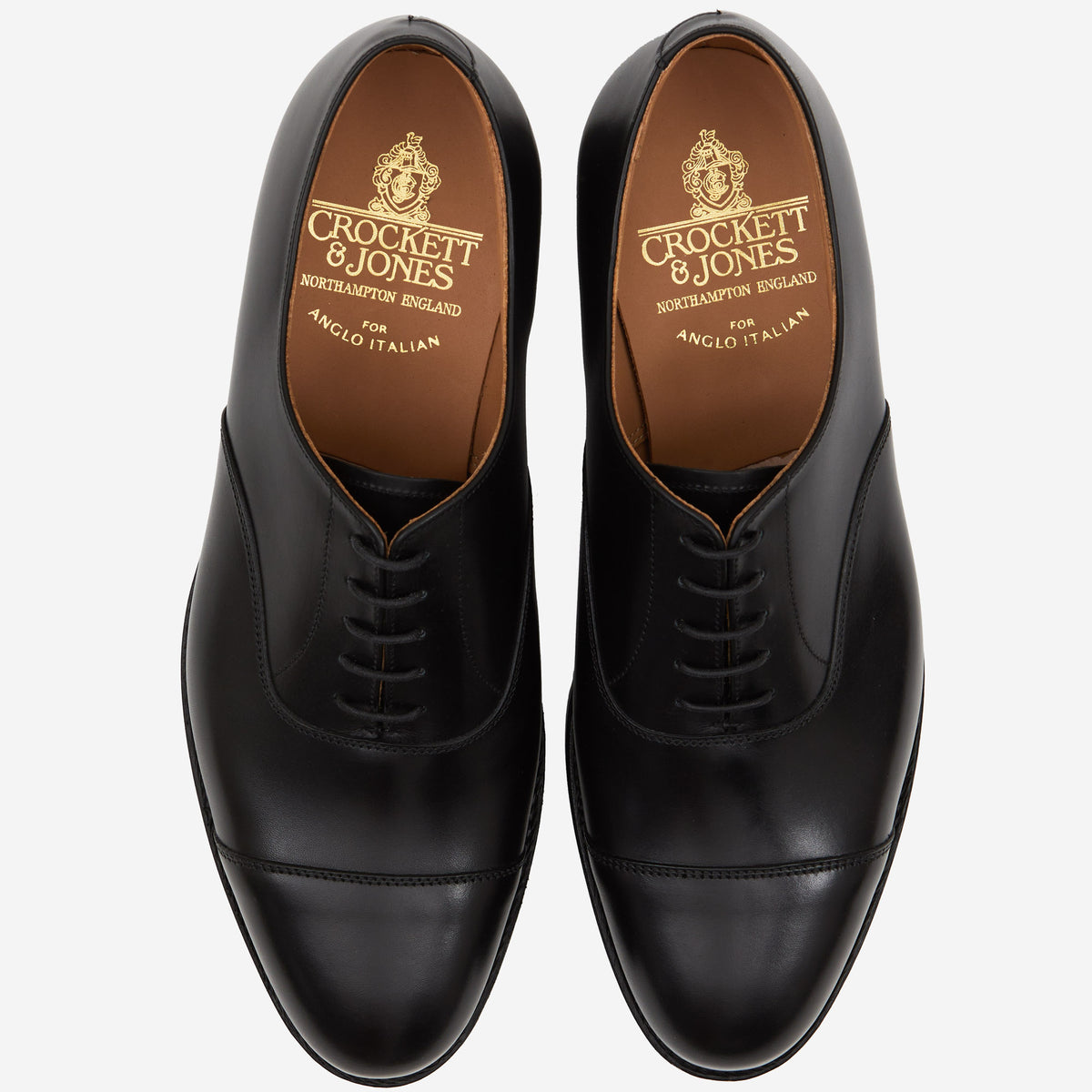 Crockett&Jones Black Oxford Shoes Crockett & Jones Finsbury Black Calf – Double Monk main image 3