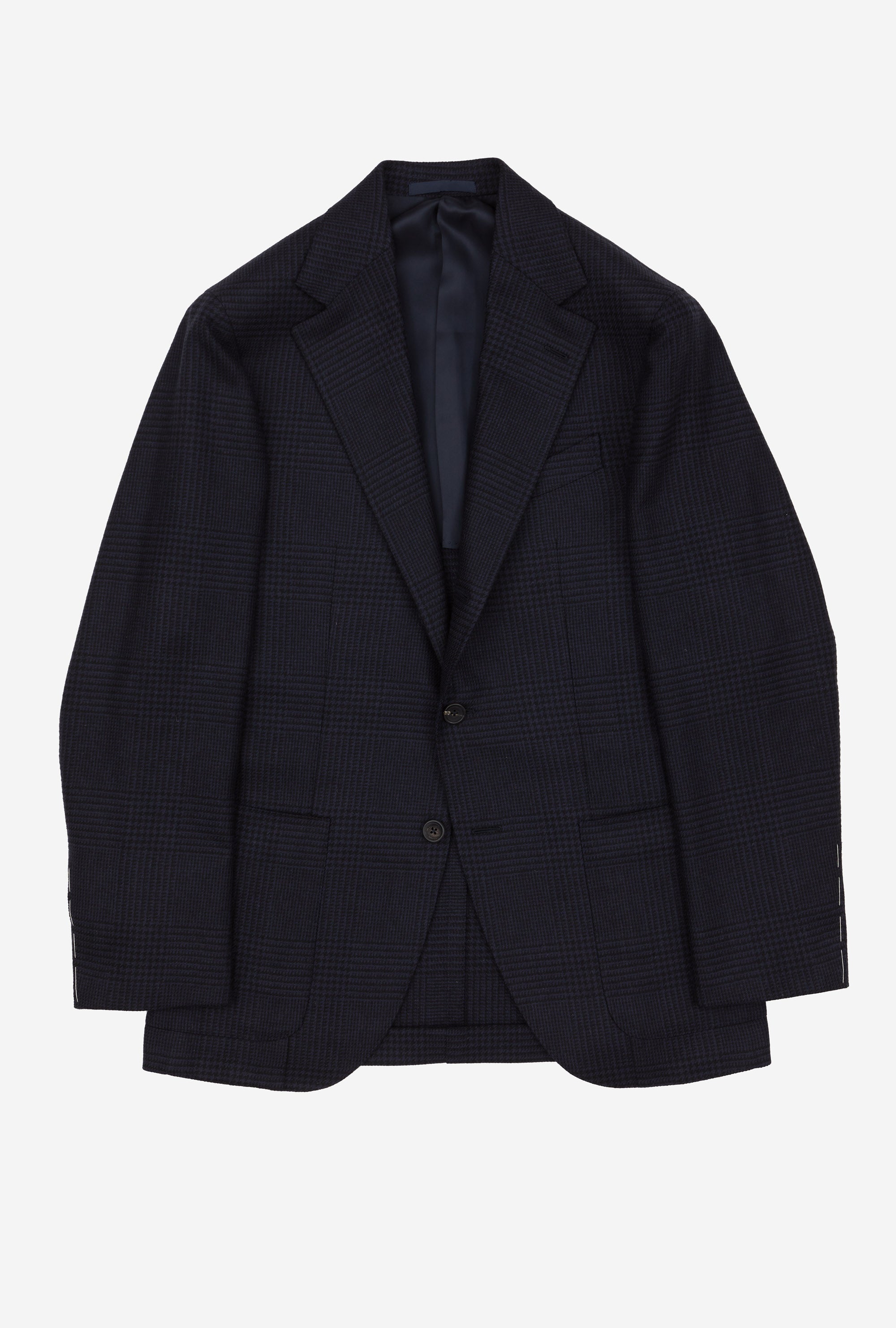 Sport Jacket Wool Navy Glen Plaid