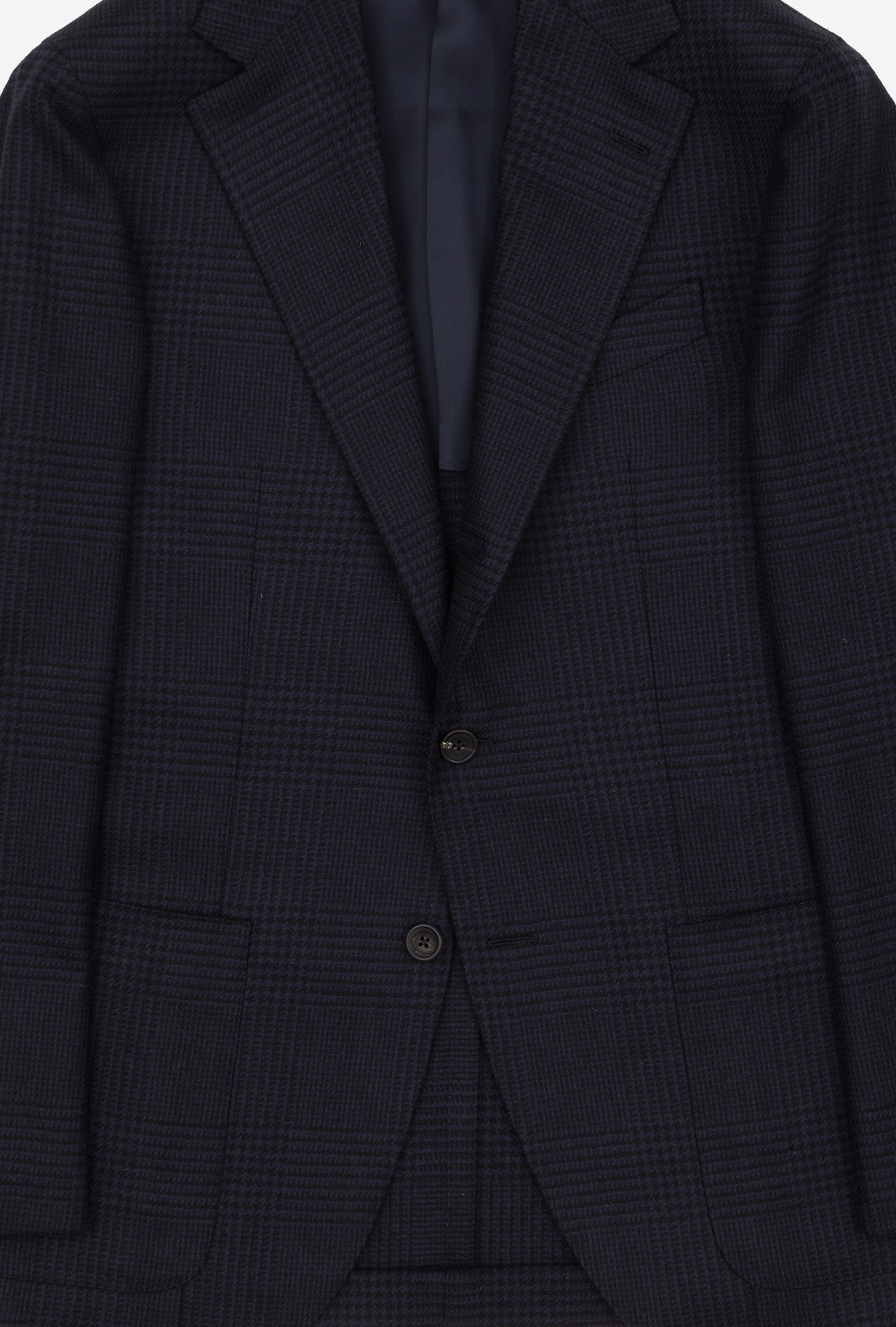 Sport Jacket Wool Navy Glen Plaid