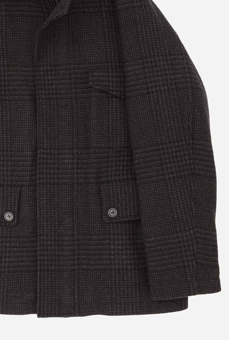 Country Coat Wool-Cashmere Brown Glen Plaid