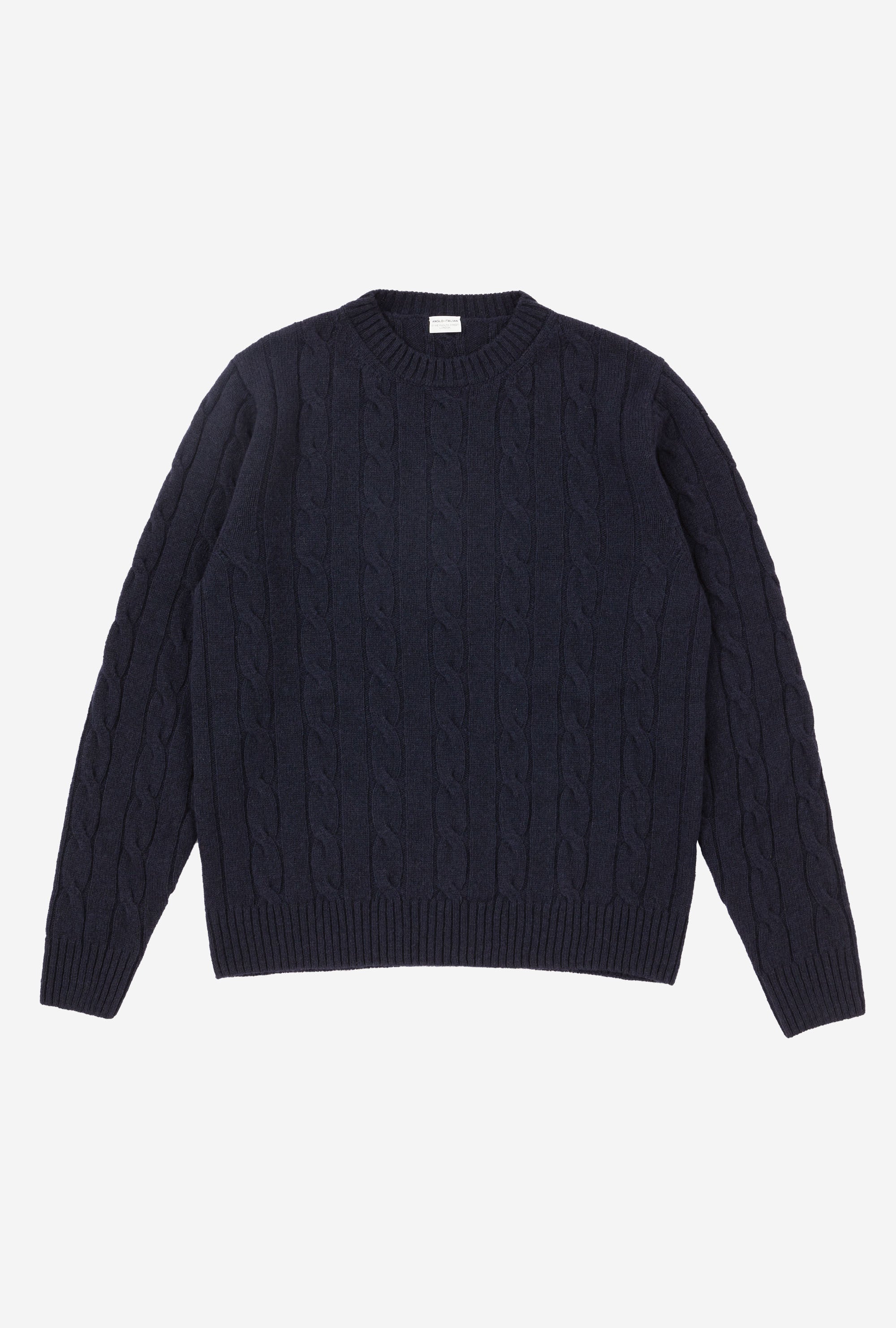 Cableknit Lambswool Navy