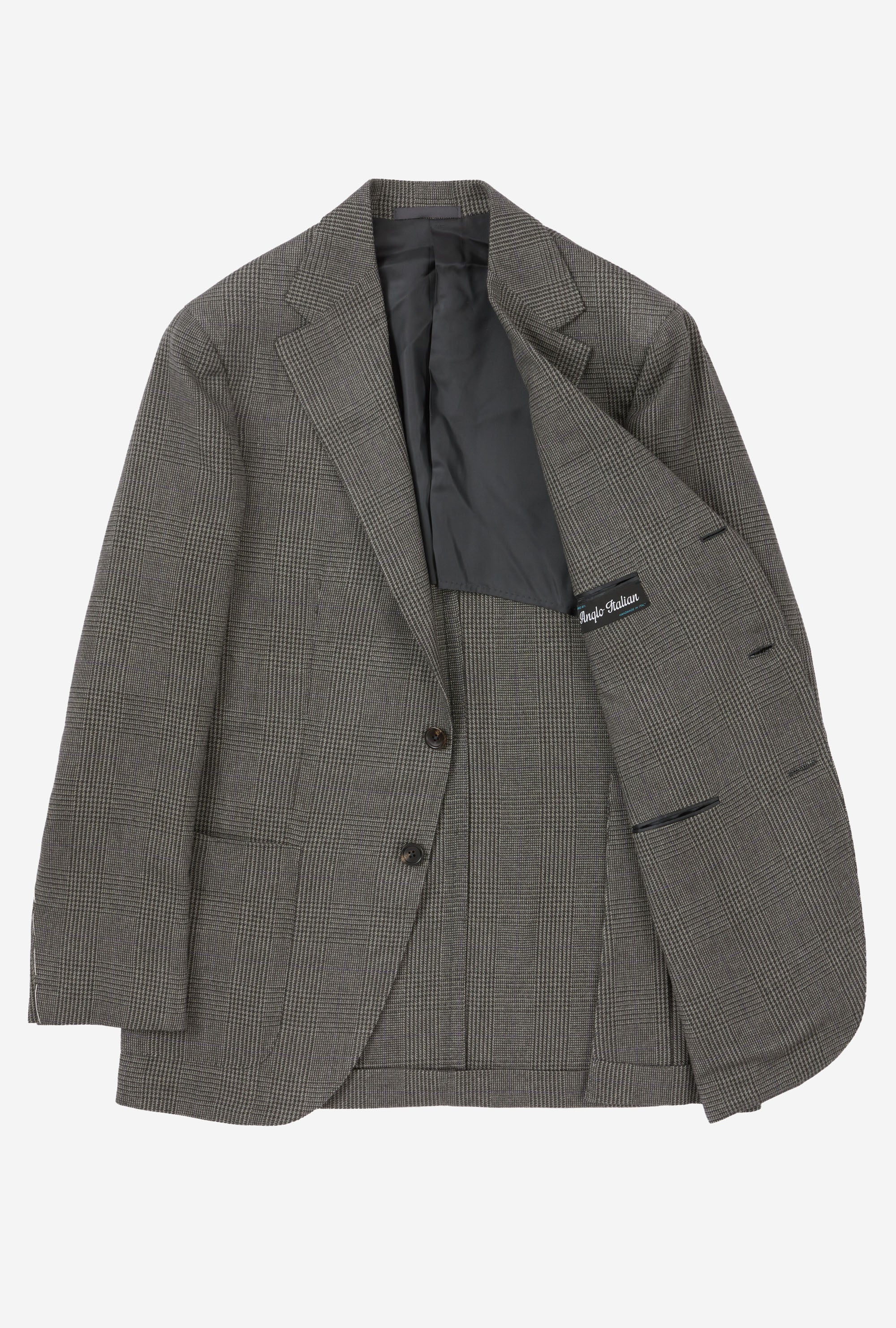 Sport Jacket Wool Glen Plaid Grey Purple Overcheck