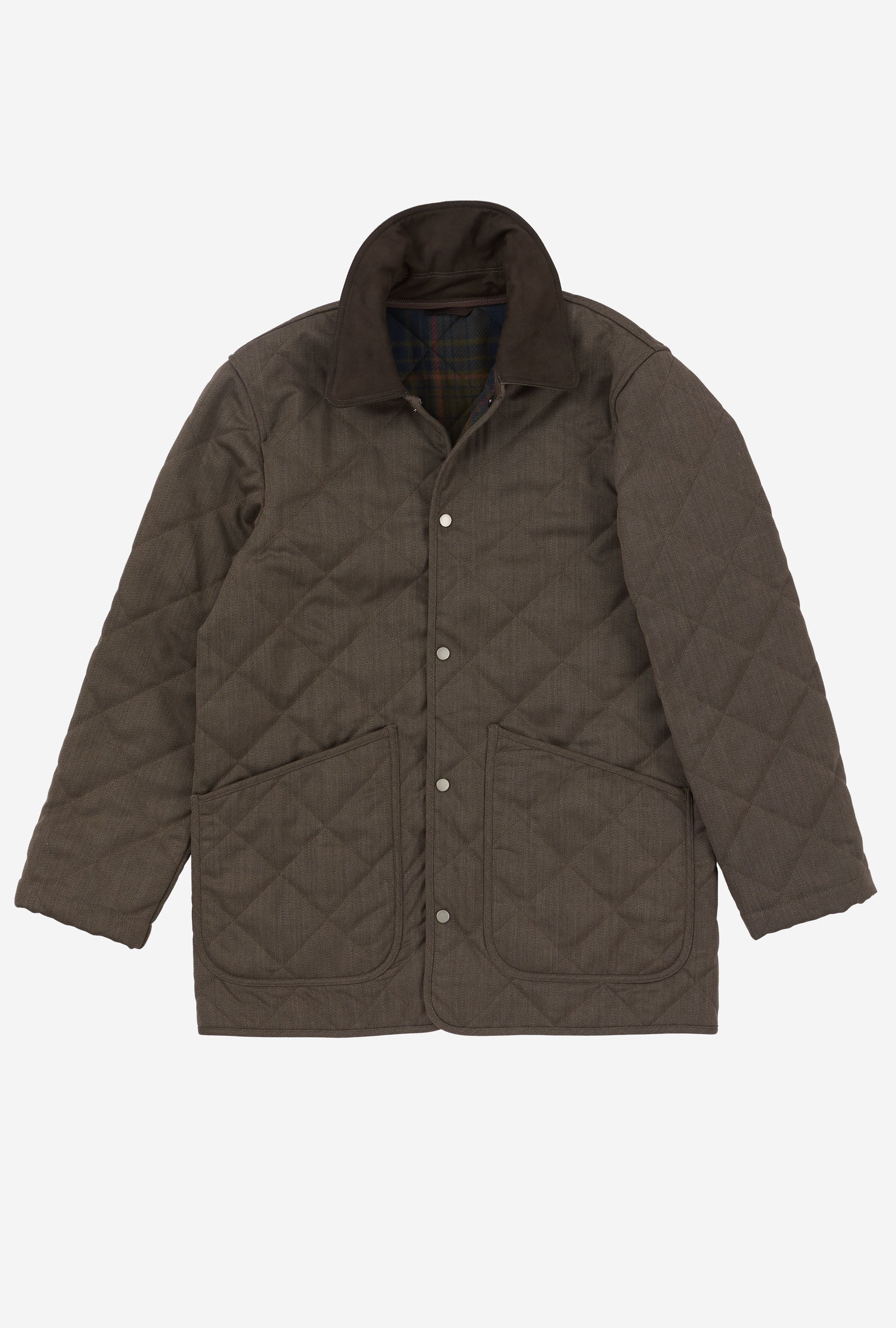 Quilted Jacket Technical Wool Taupe