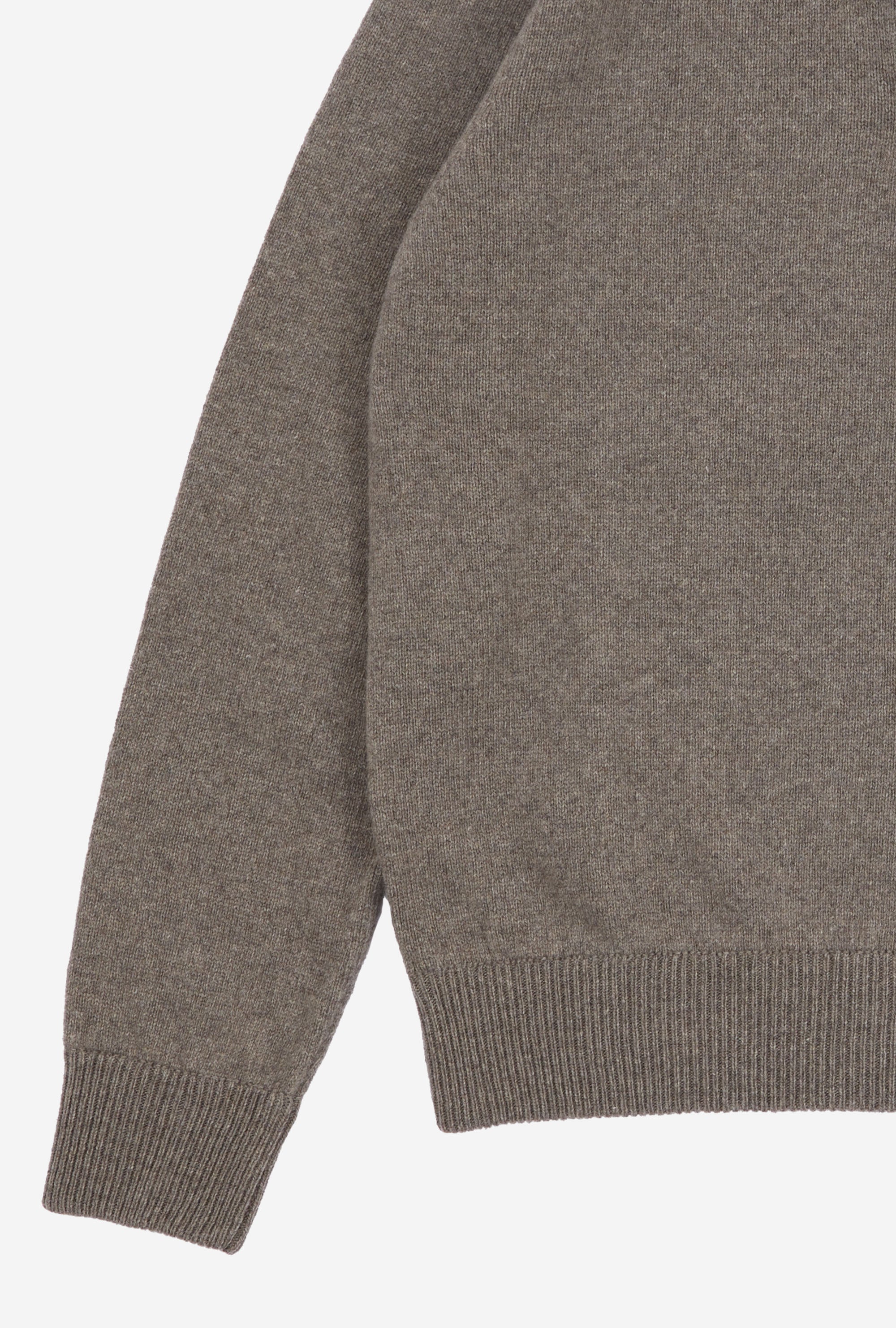 Winter Knitted Polo Lambswool Taupe