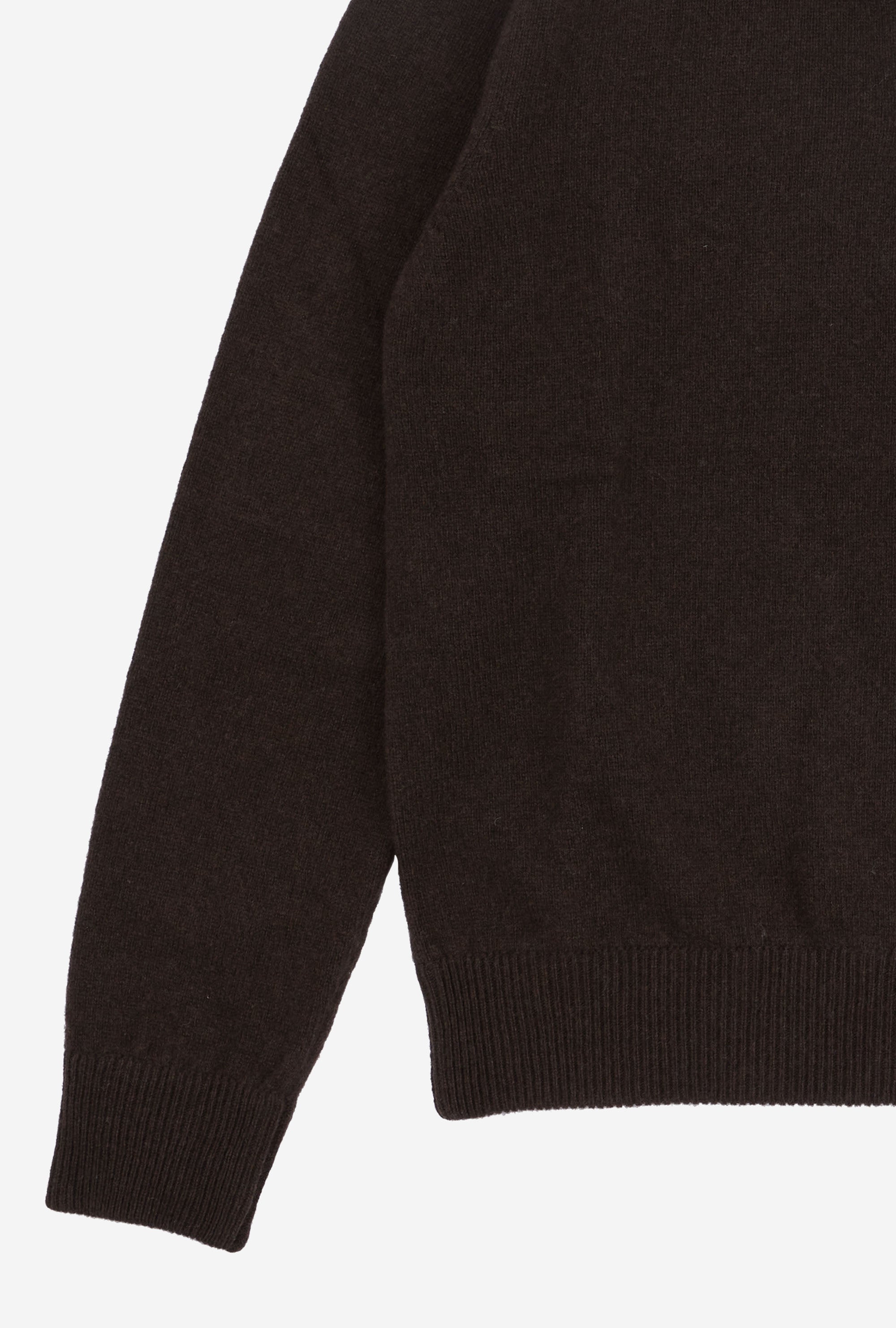 Winter Knitted Polo Lambswool Brown