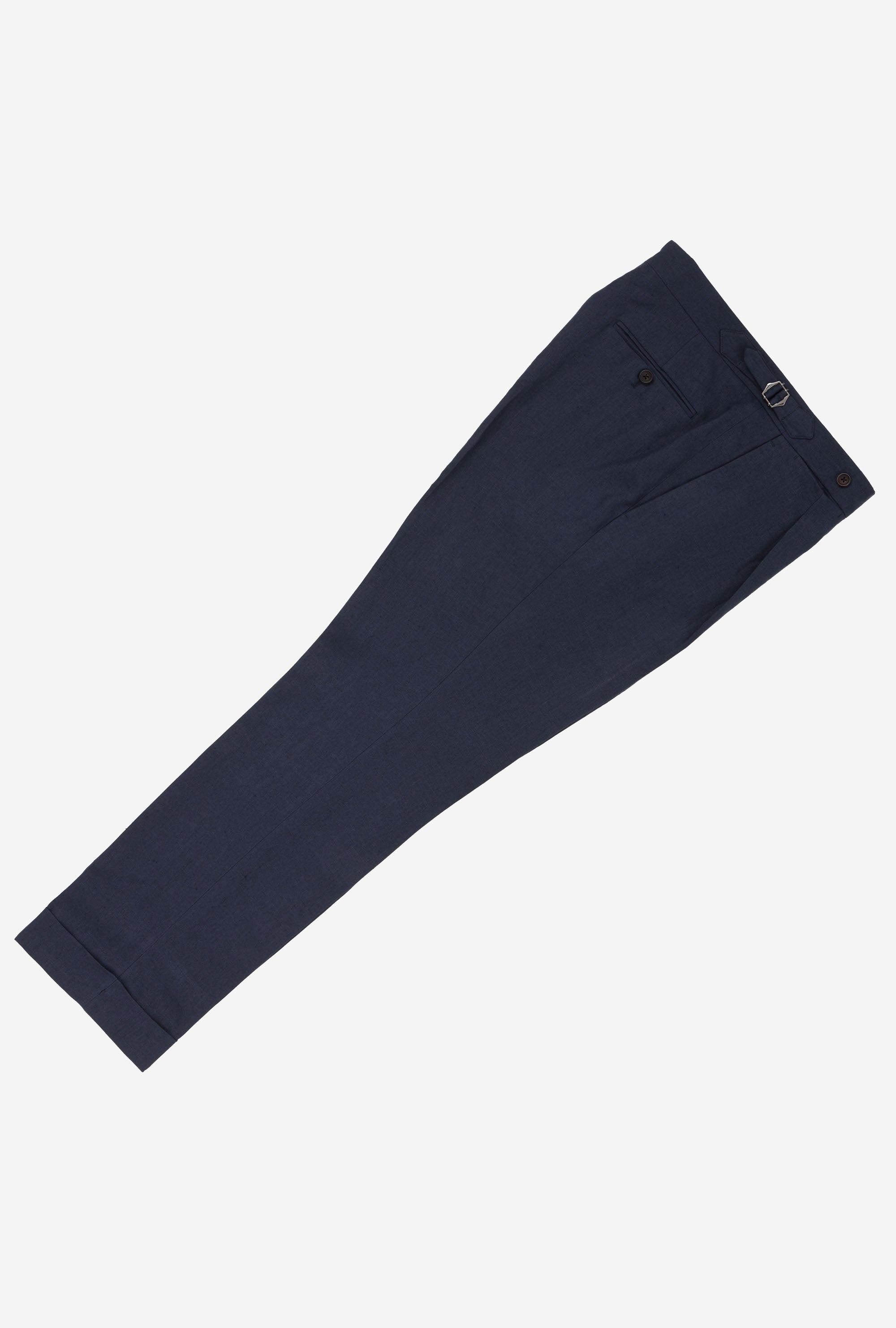 Tailored Trouser Washed Linen Navy