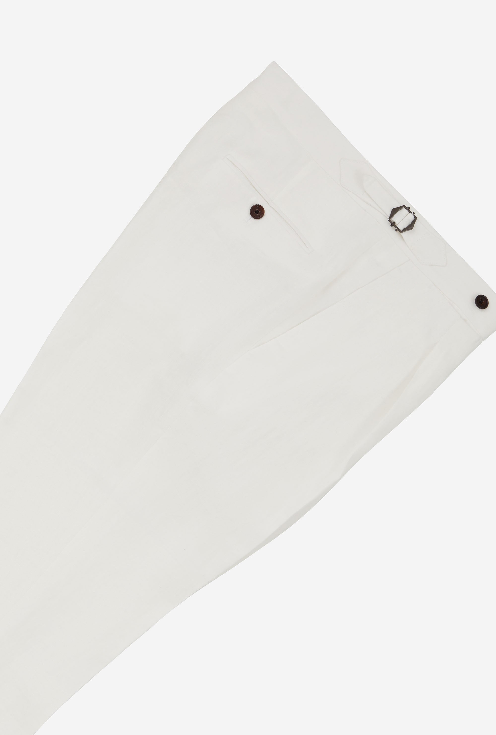 Tailored Trouser Washed Linen White