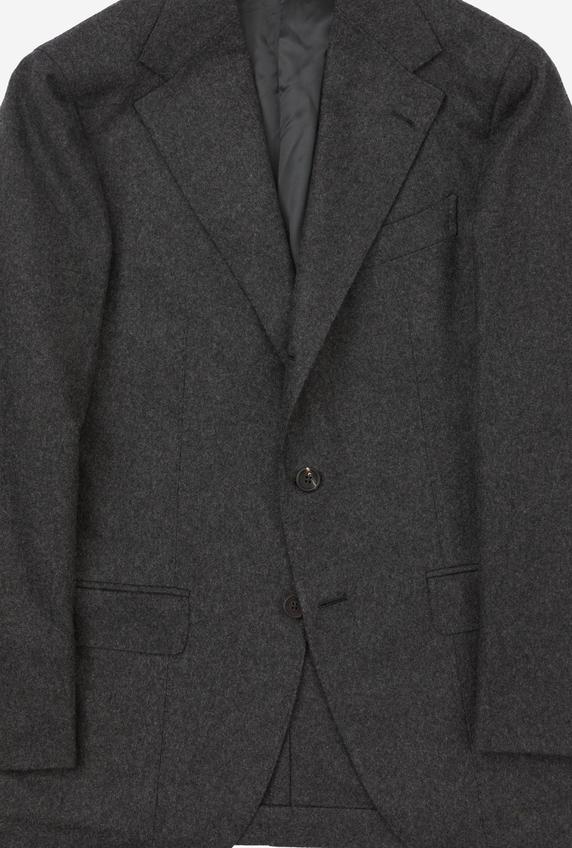 Suit Single Breasted Charcoal Flannel