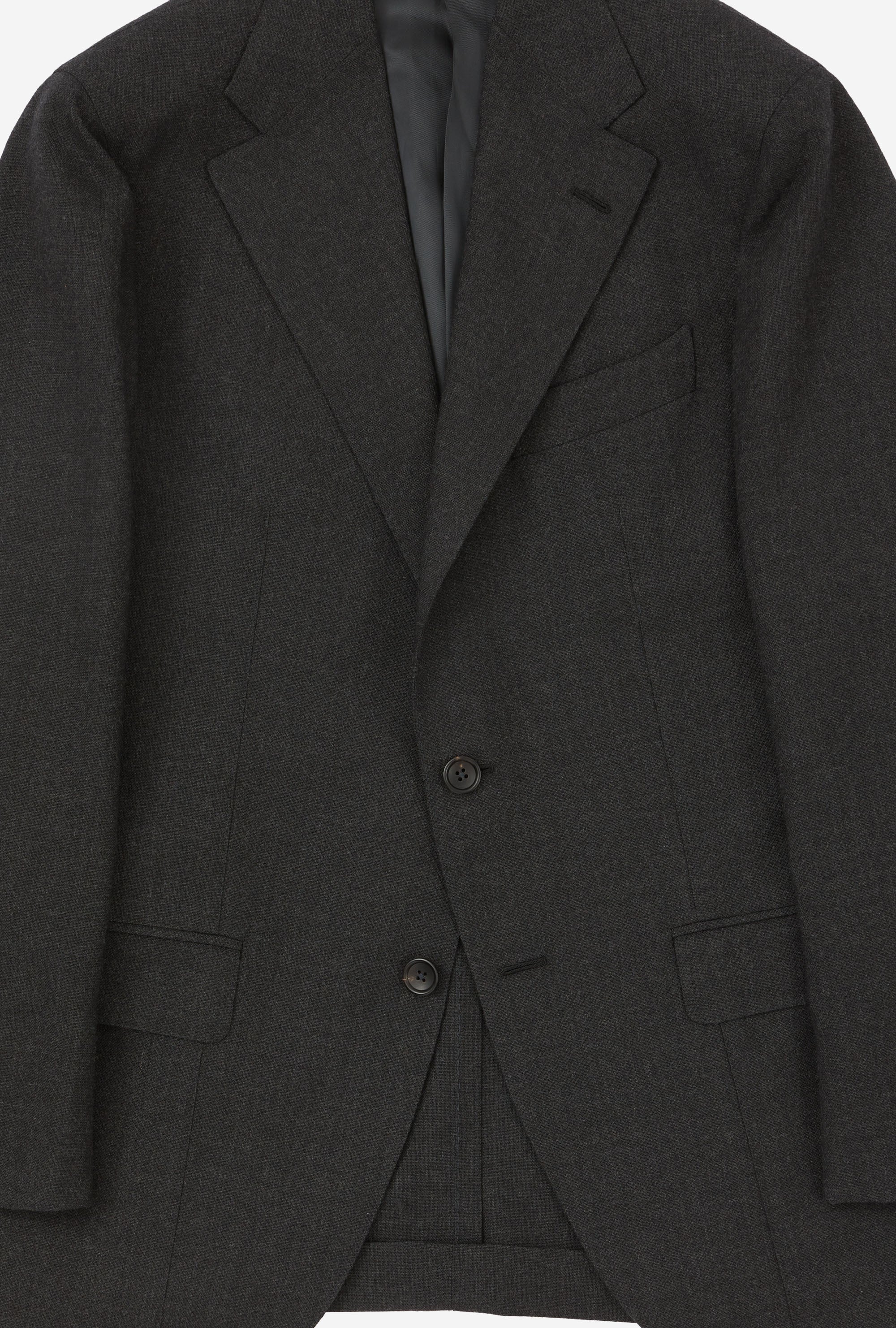 Suit Single Breasted Charcoal High-Twist Wool