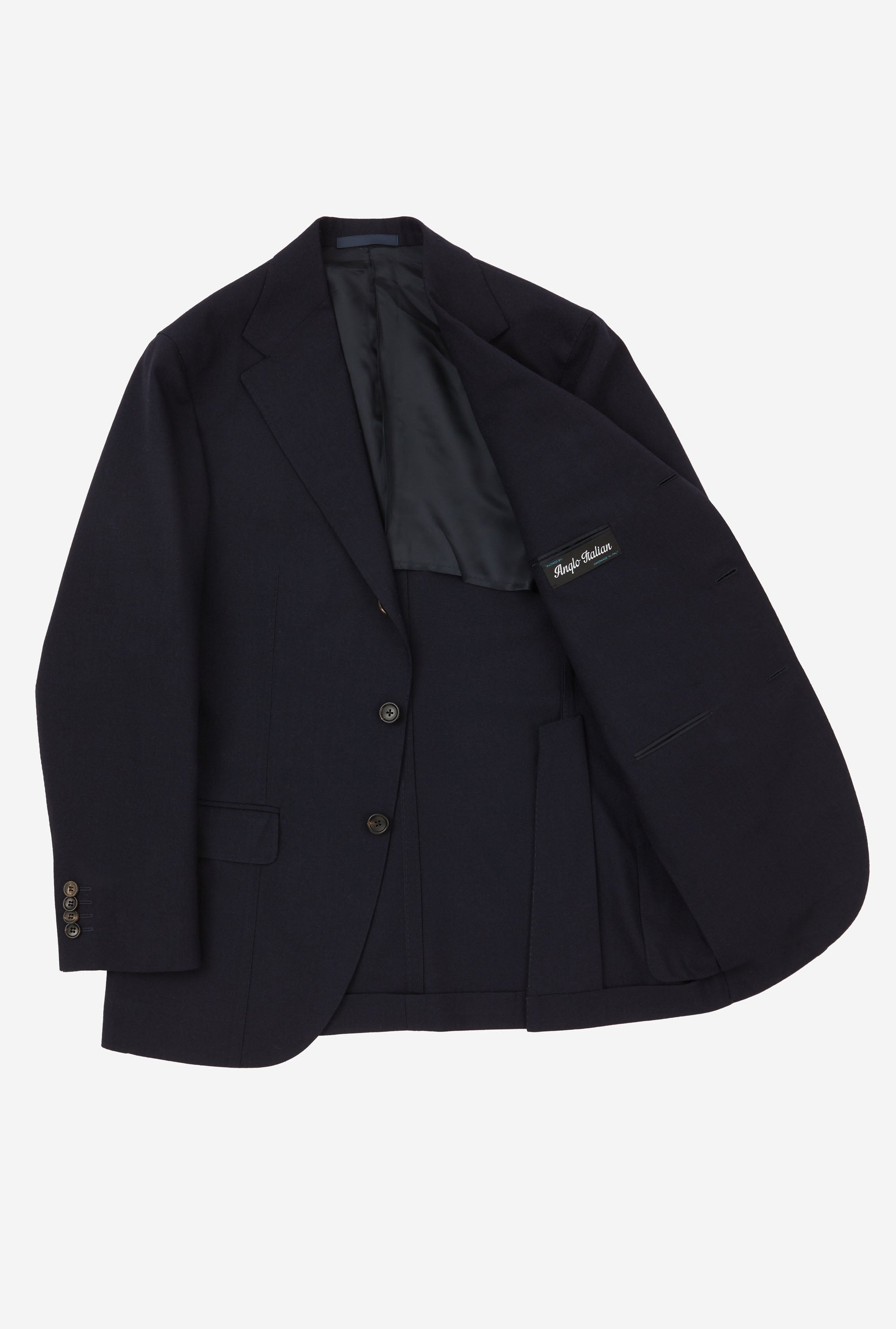 Suit Single Breasted Navy High-Twist Wool