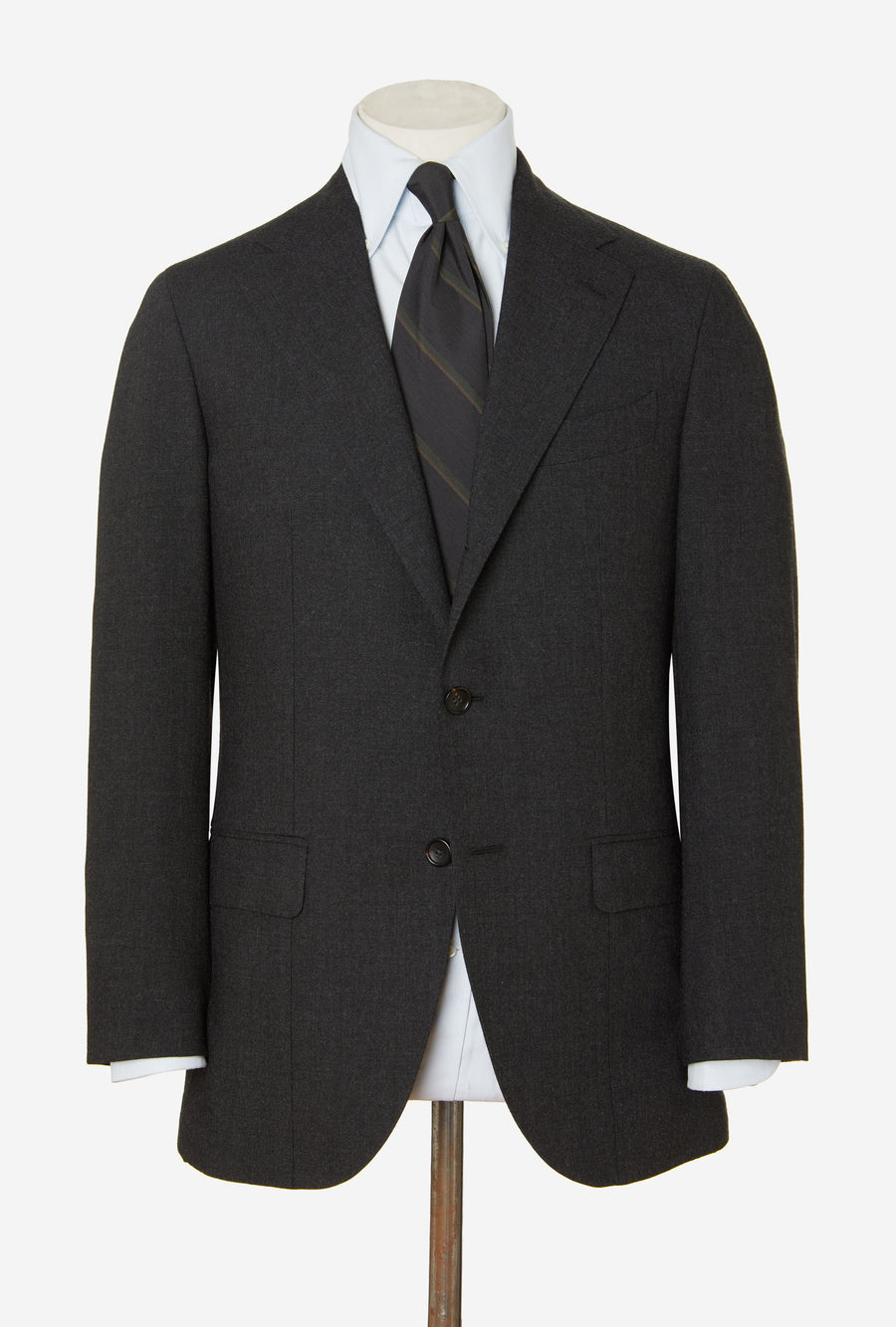 Suit Single Breasted Charcoal High-Twist Wool