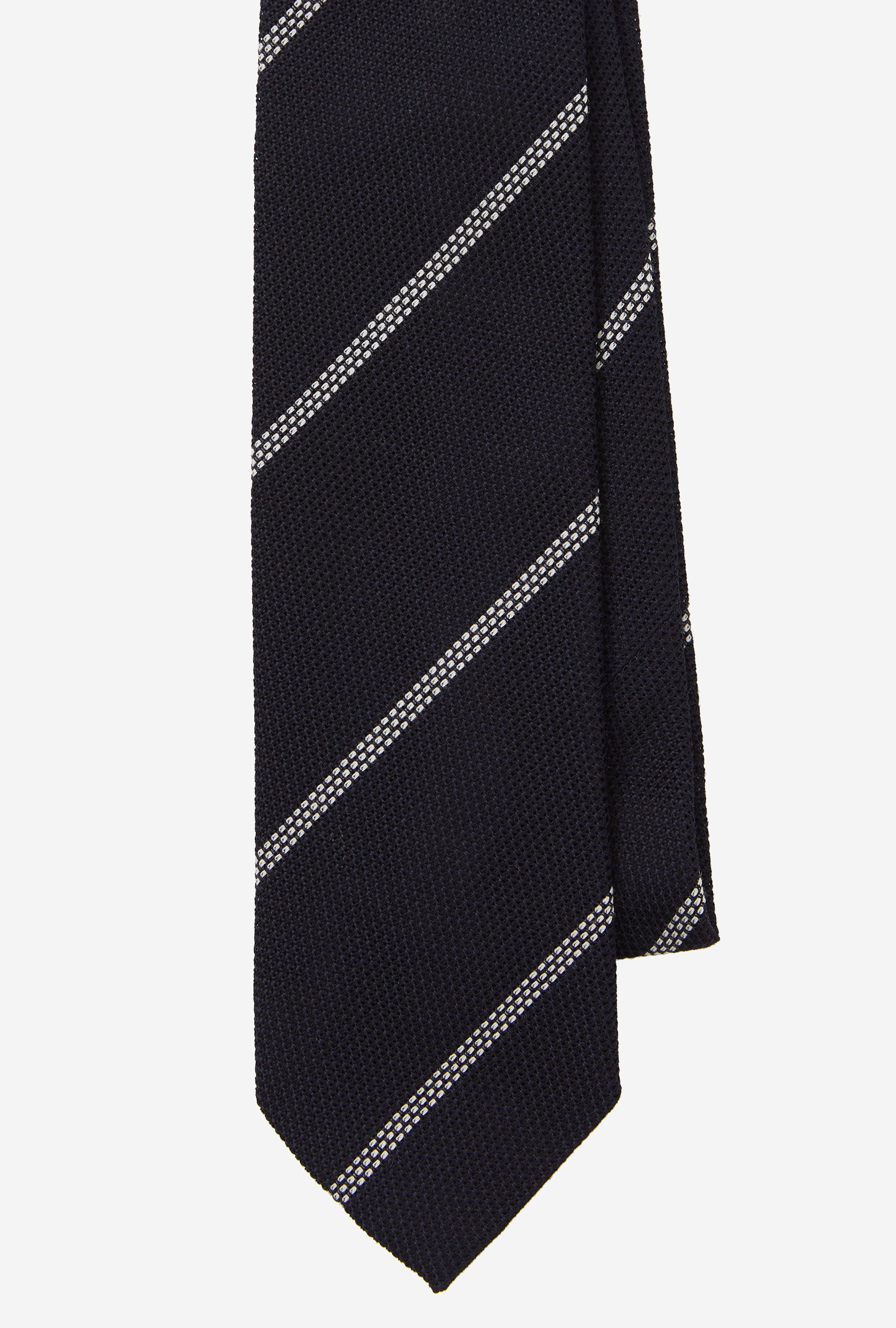 Tie Grenadine Navy White Stripe