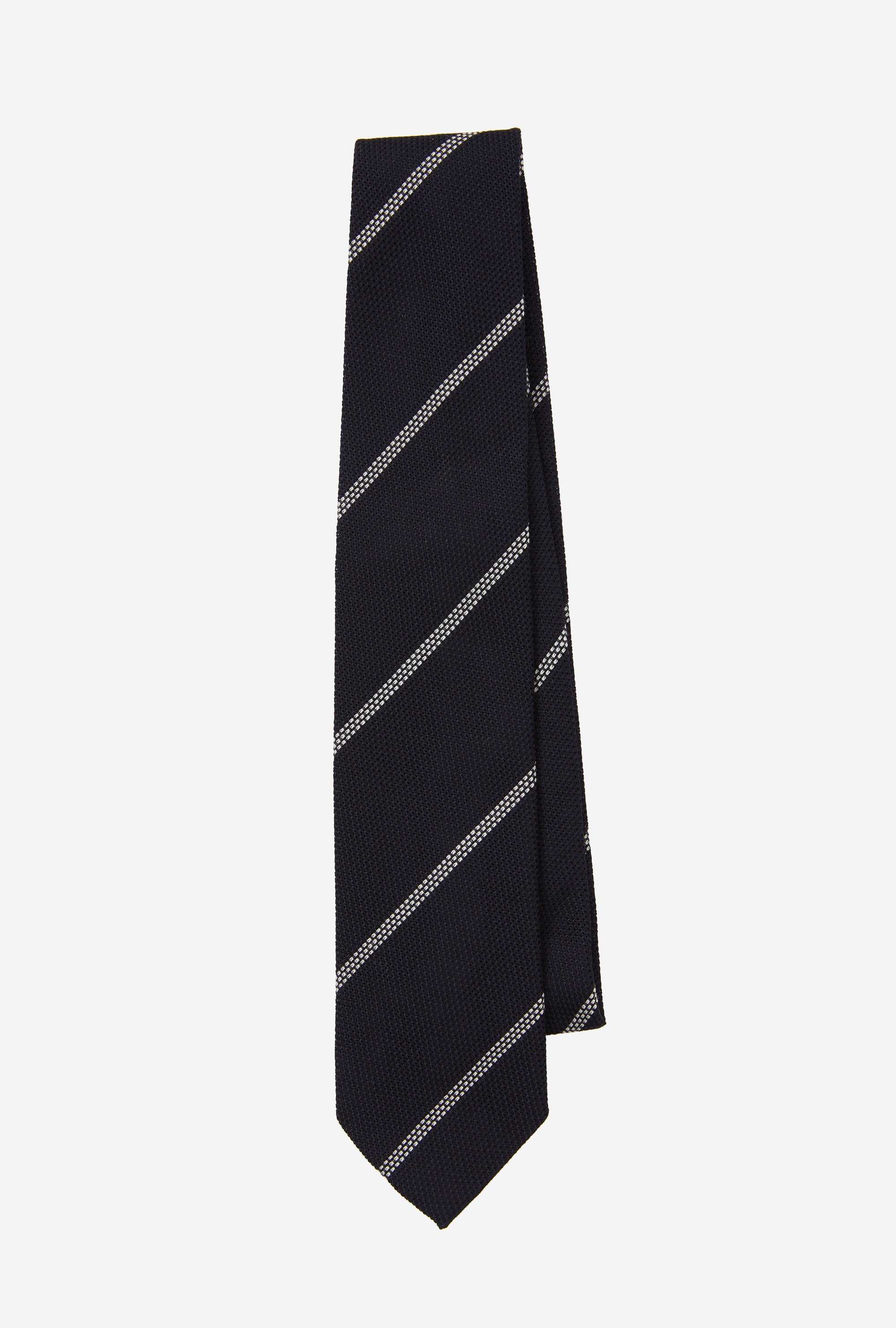 Tie Grenadine Navy White Stripe