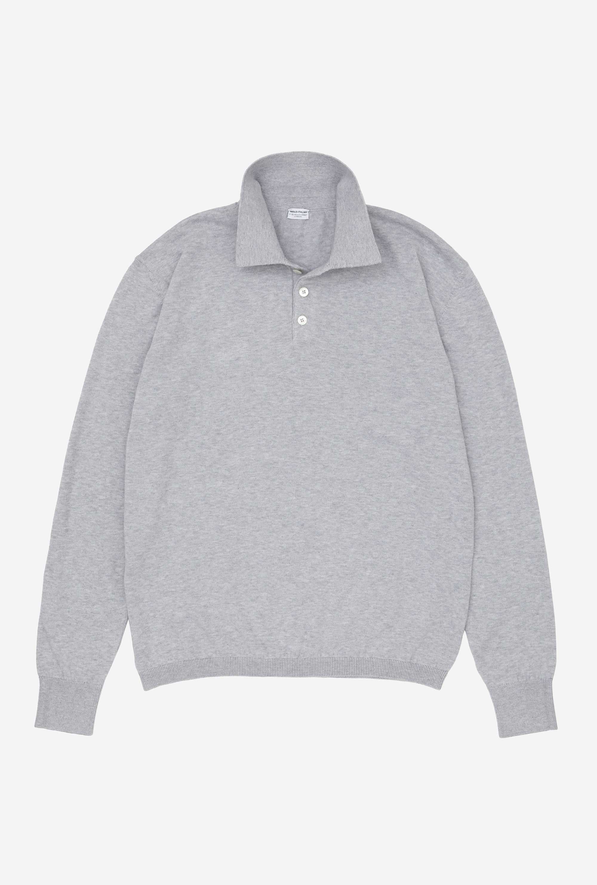 Knitted Polo Cotton Oyster