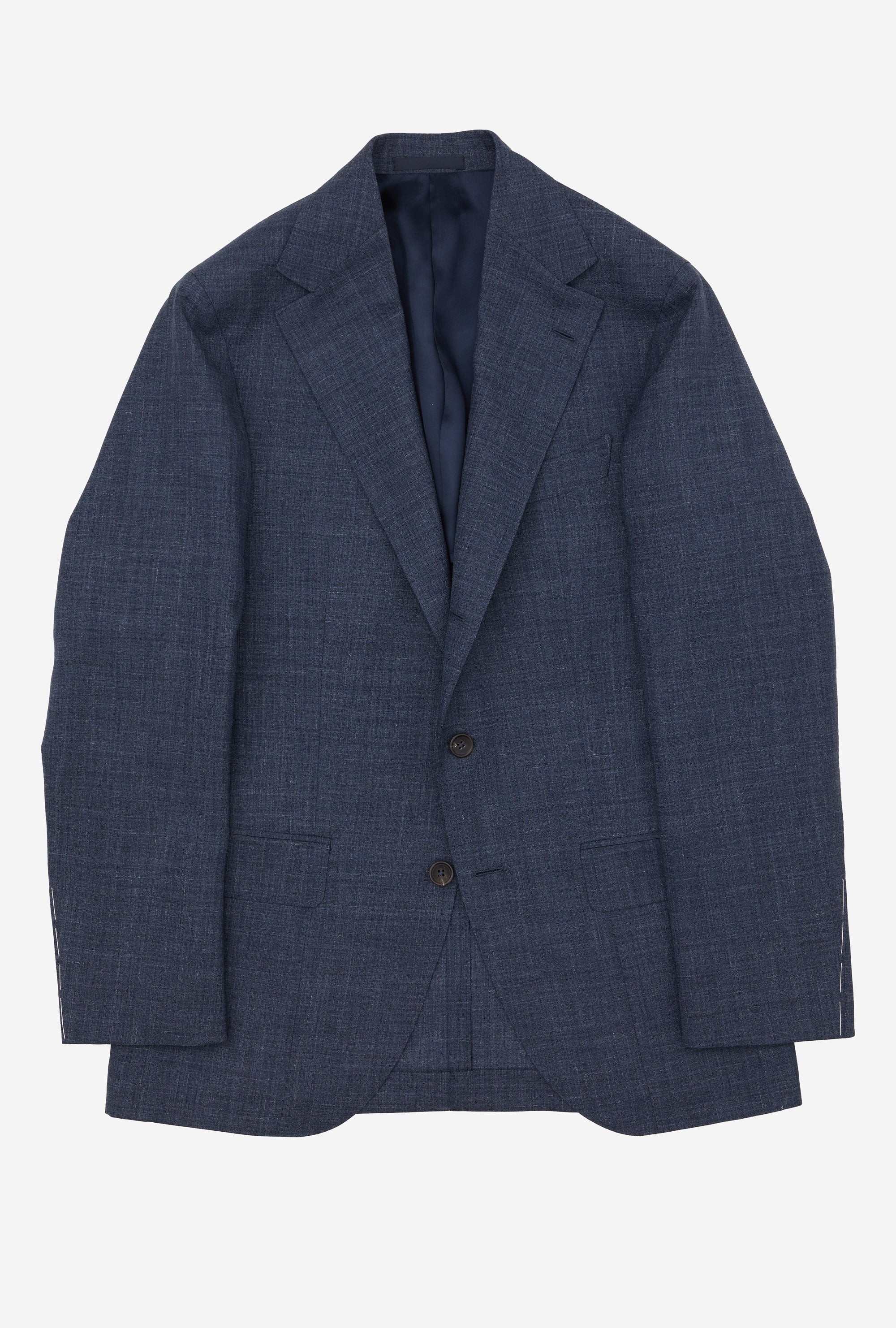 Suit Single Breasted Airforce Blue High-Twist Wool-Silk