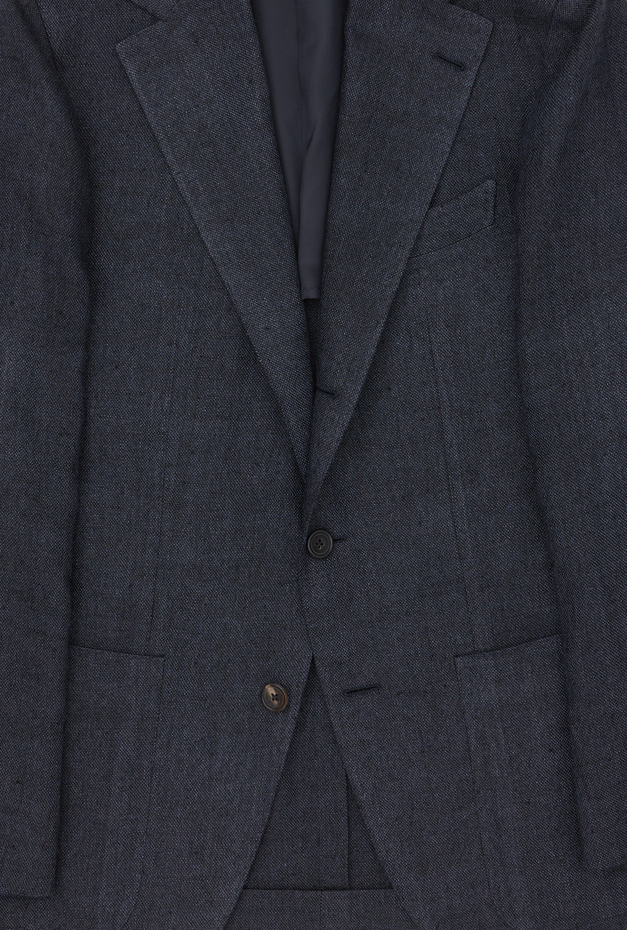 Sport Jacket Silk-Linen Basketweave Navy