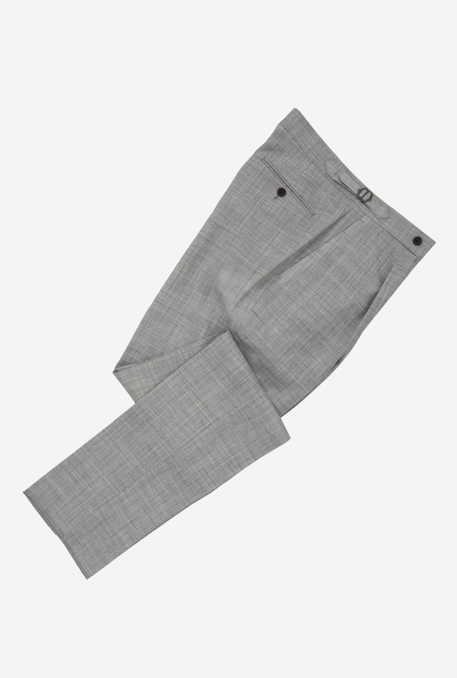 Suit Single Breasted Grey High-Twist Wool-Silk