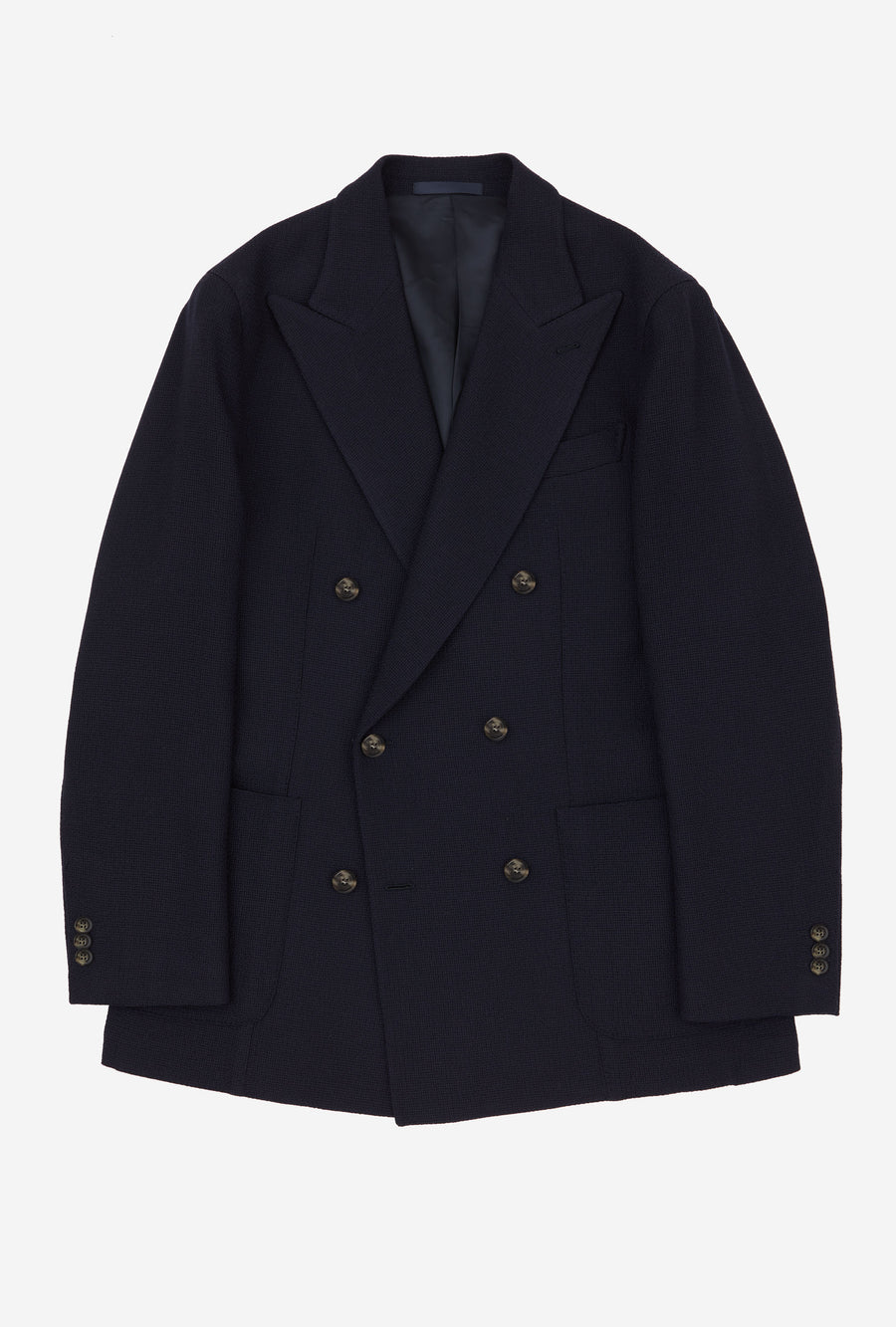 Sport Jacket Deconstructed Navy Exploded Hopsack