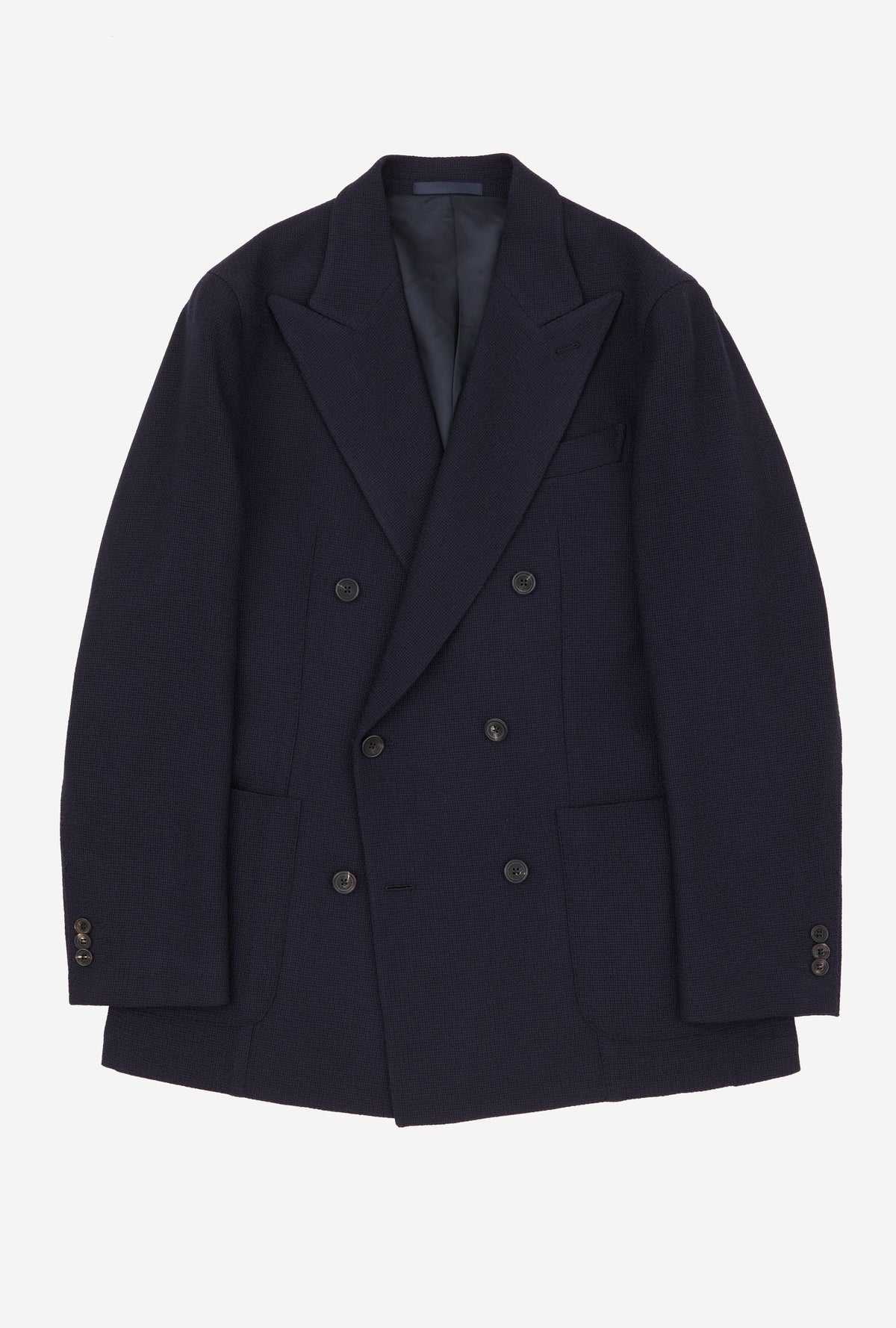 Sport Jacket Deconstructed Navy Exploded Hopsack