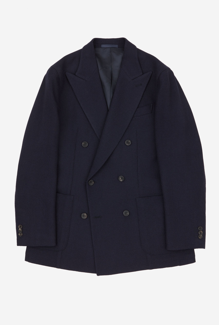 Sport Jacket Deconstructed Navy Exploded Hopsack
