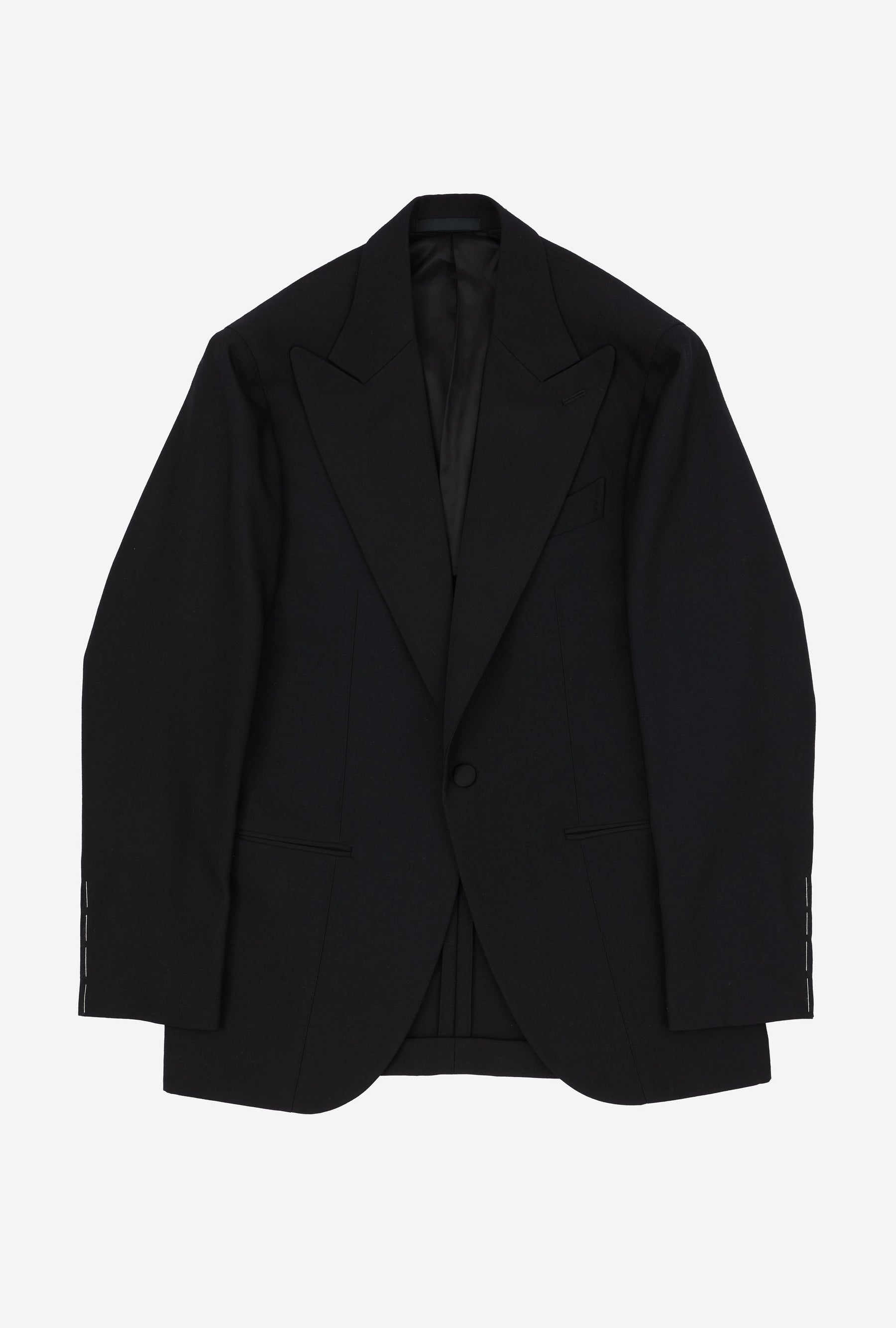 Tuxedo Black Wool Peak Lapel