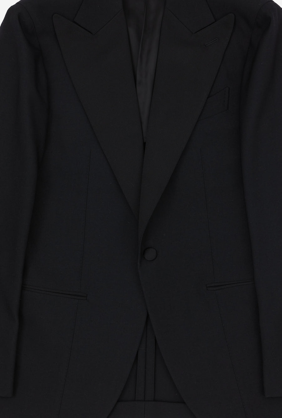 Tuxedo Black Wool Peak Lapel