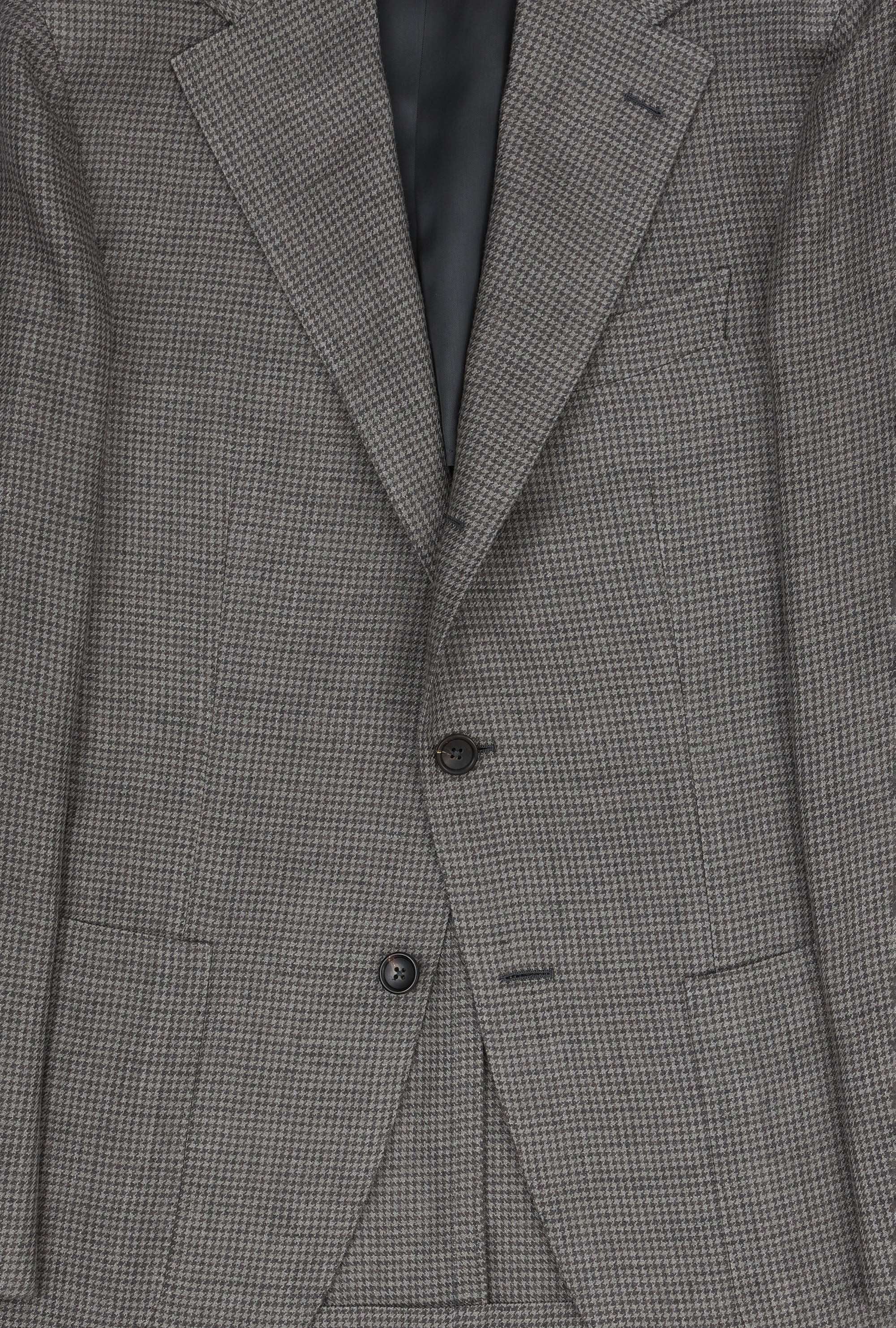Sport Jacket Single Breasted Grey Houndstooth Silk Linen