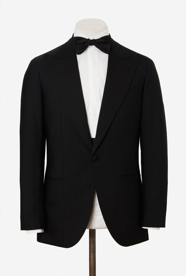 Tuxedo Black Wool Peak Lapel