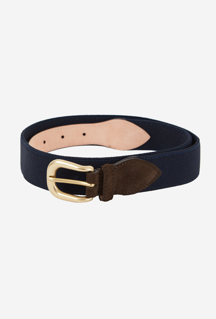 Webbed Belt Canvas Suede Navy