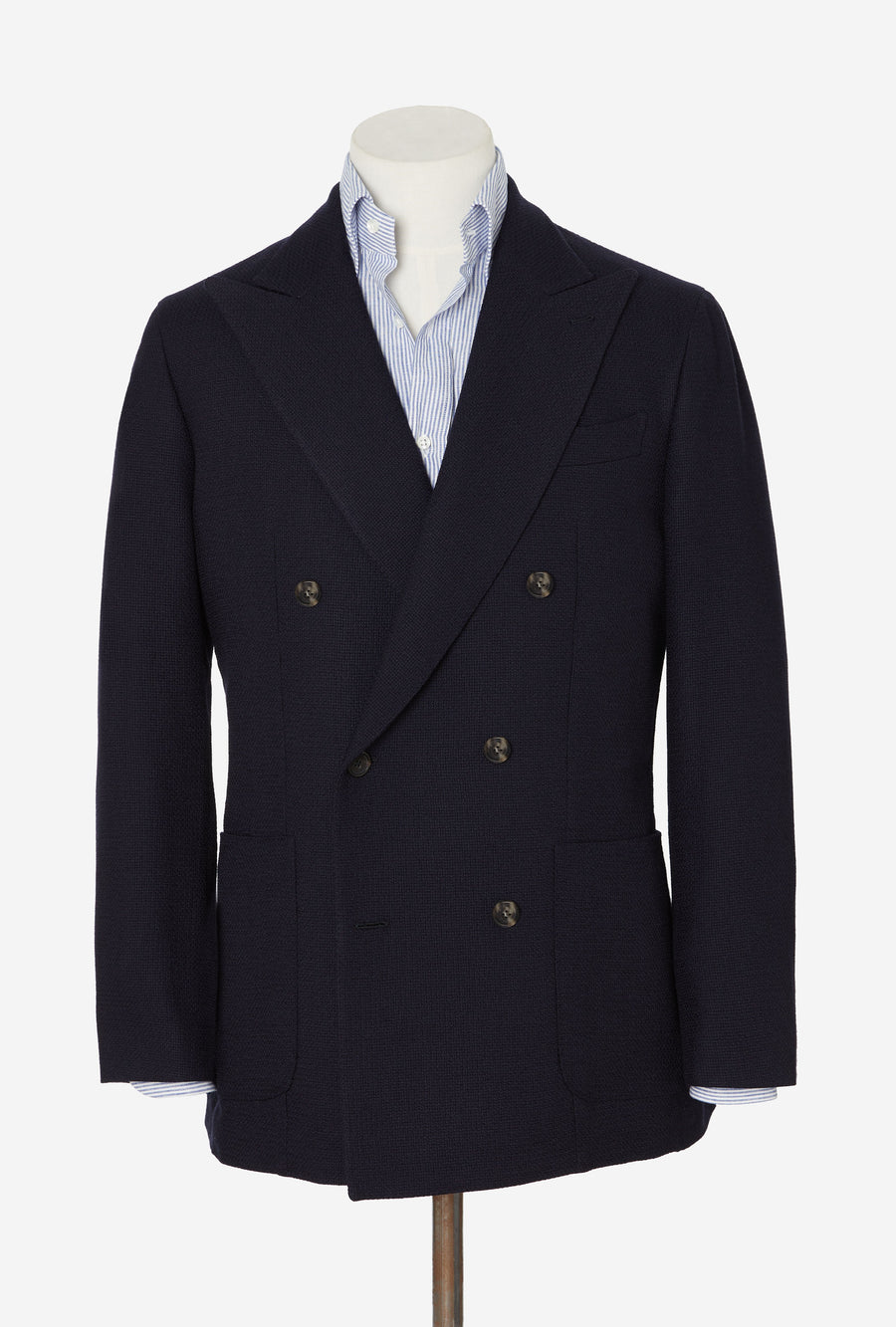 Sport Jacket Deconstructed Navy Exploded Hopsack