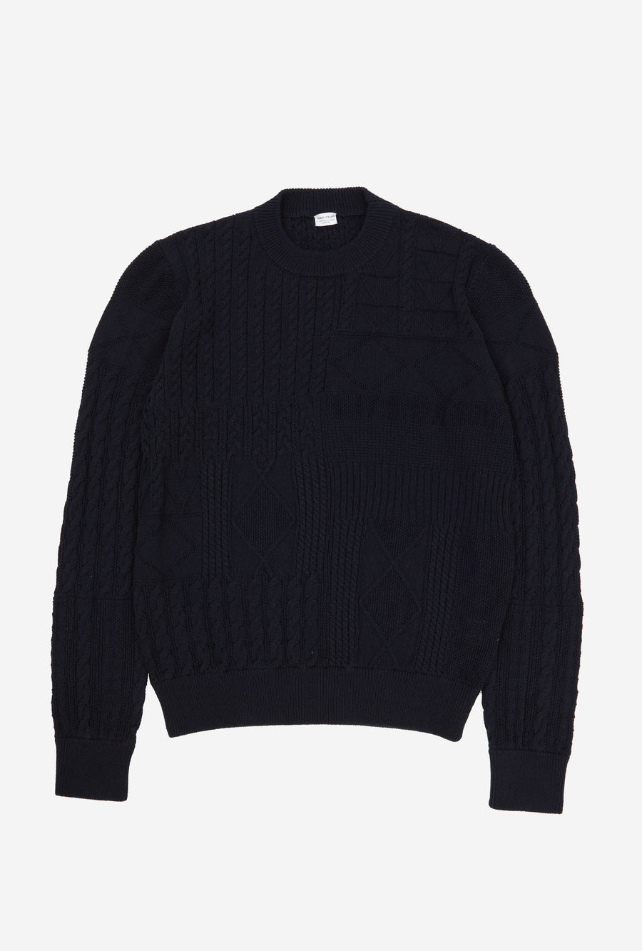 Crewneck Heavy Cotton Navy Patchwork