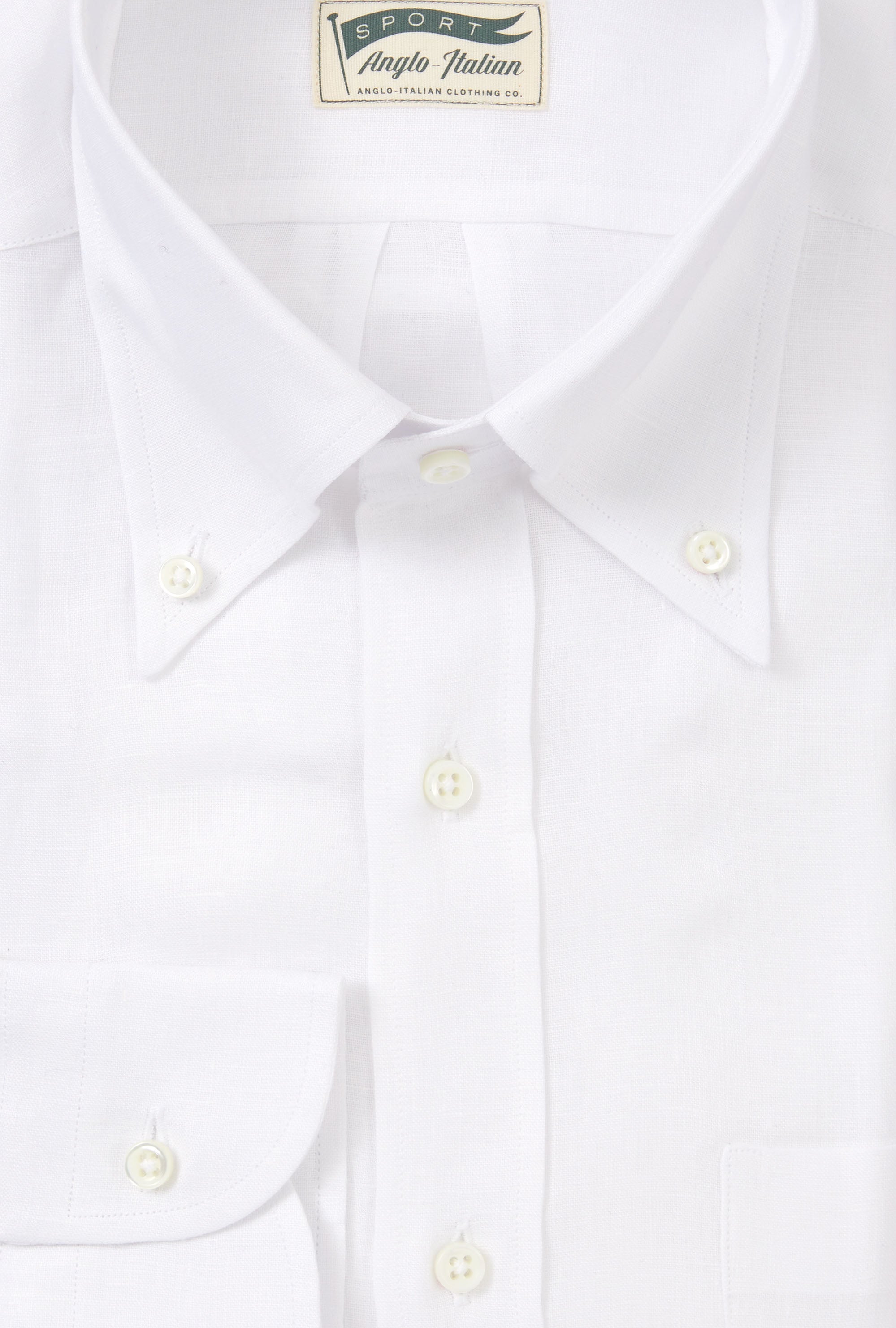 Button Down Linen Shirt White