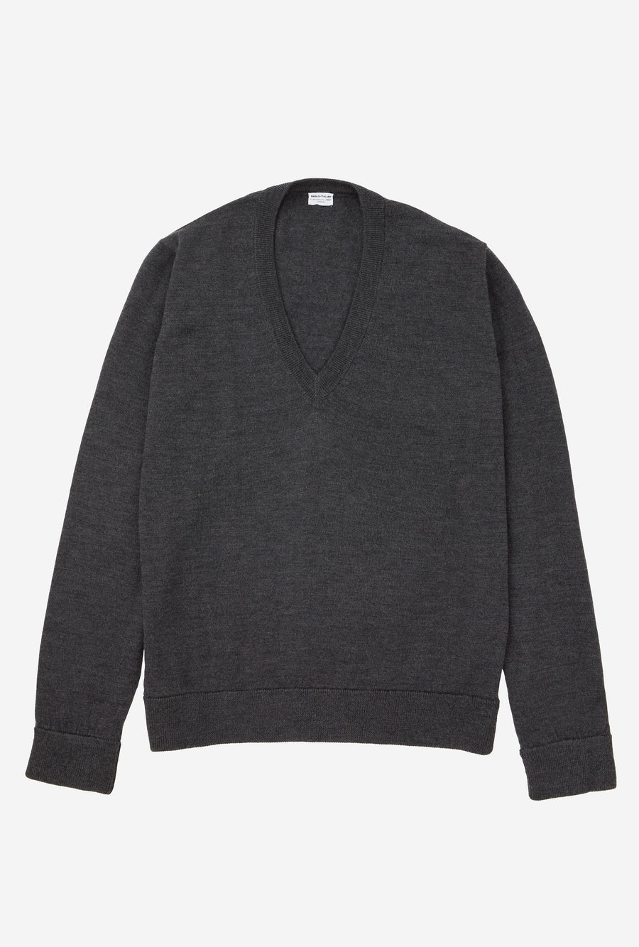 V-Neck Merino Wool Charcoal
