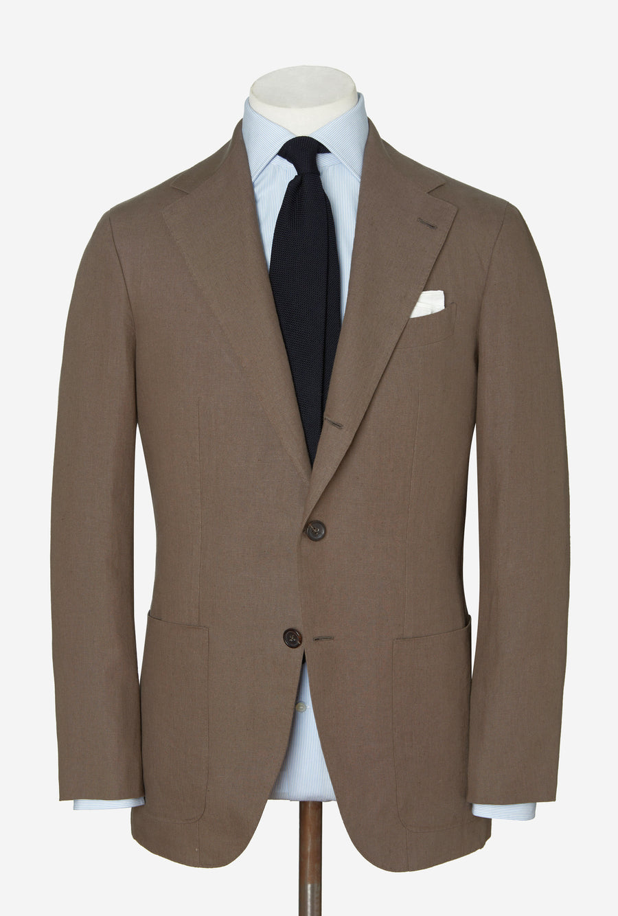 Suit Single Breasted Washed Linen Taupe
