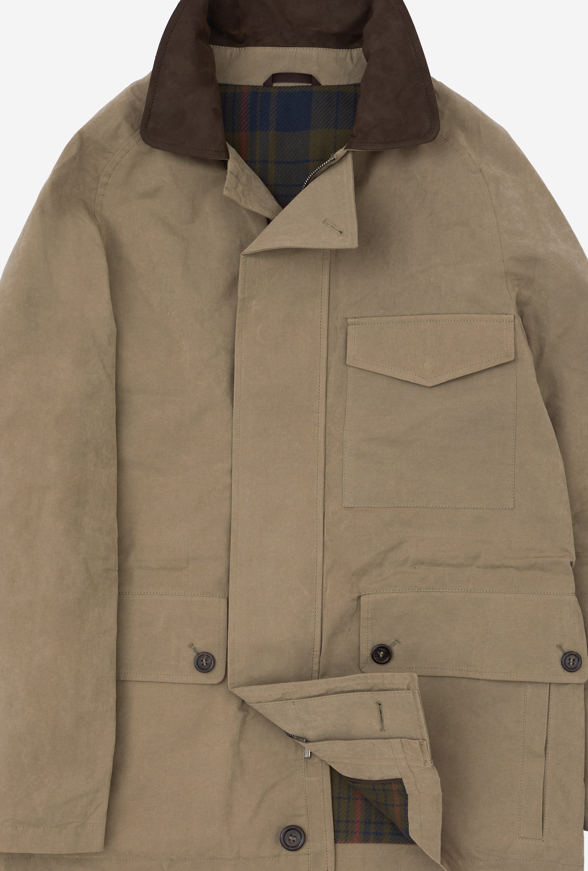 Country Coat Technical Cotton Khaki