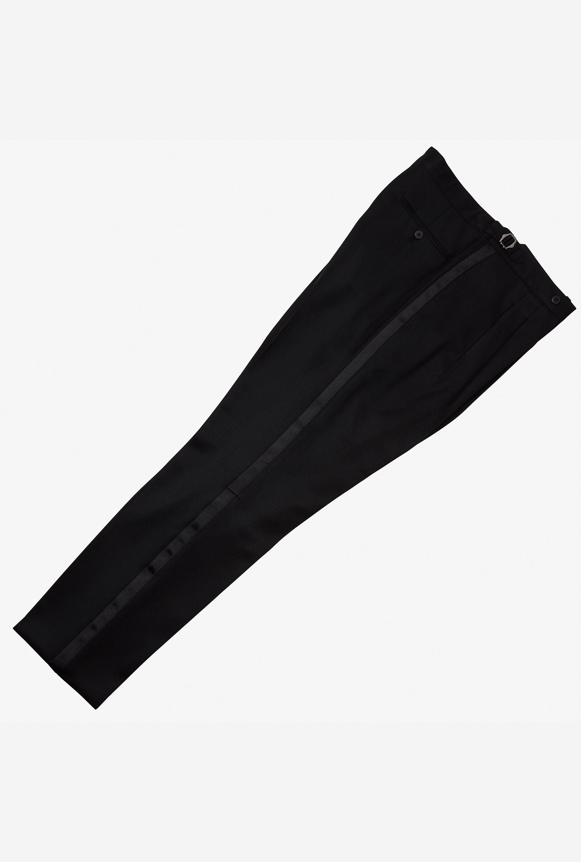 Tuxedo Trouser Black Barathea Wool