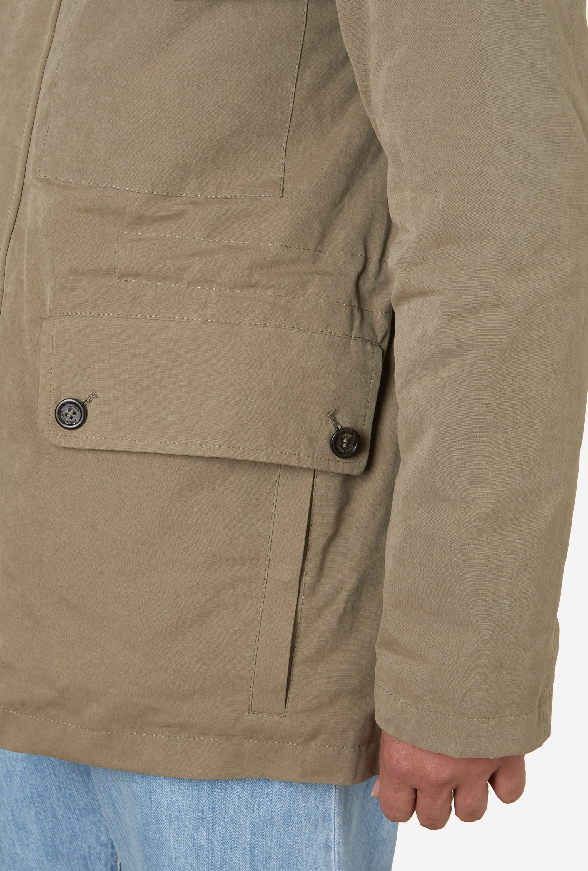 Country Coat Technical Cotton Khaki