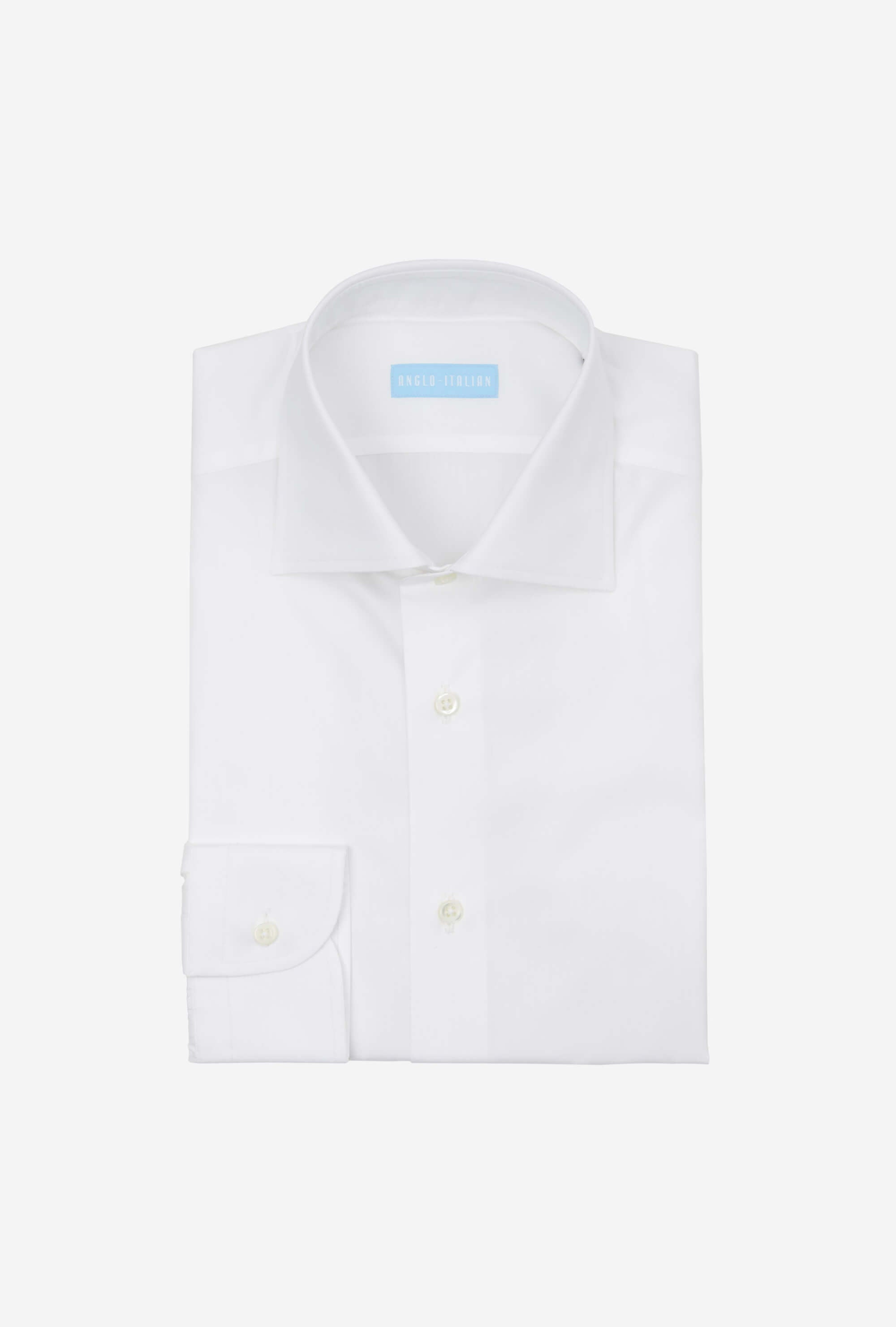 Spread Collar Shirt Cotton White