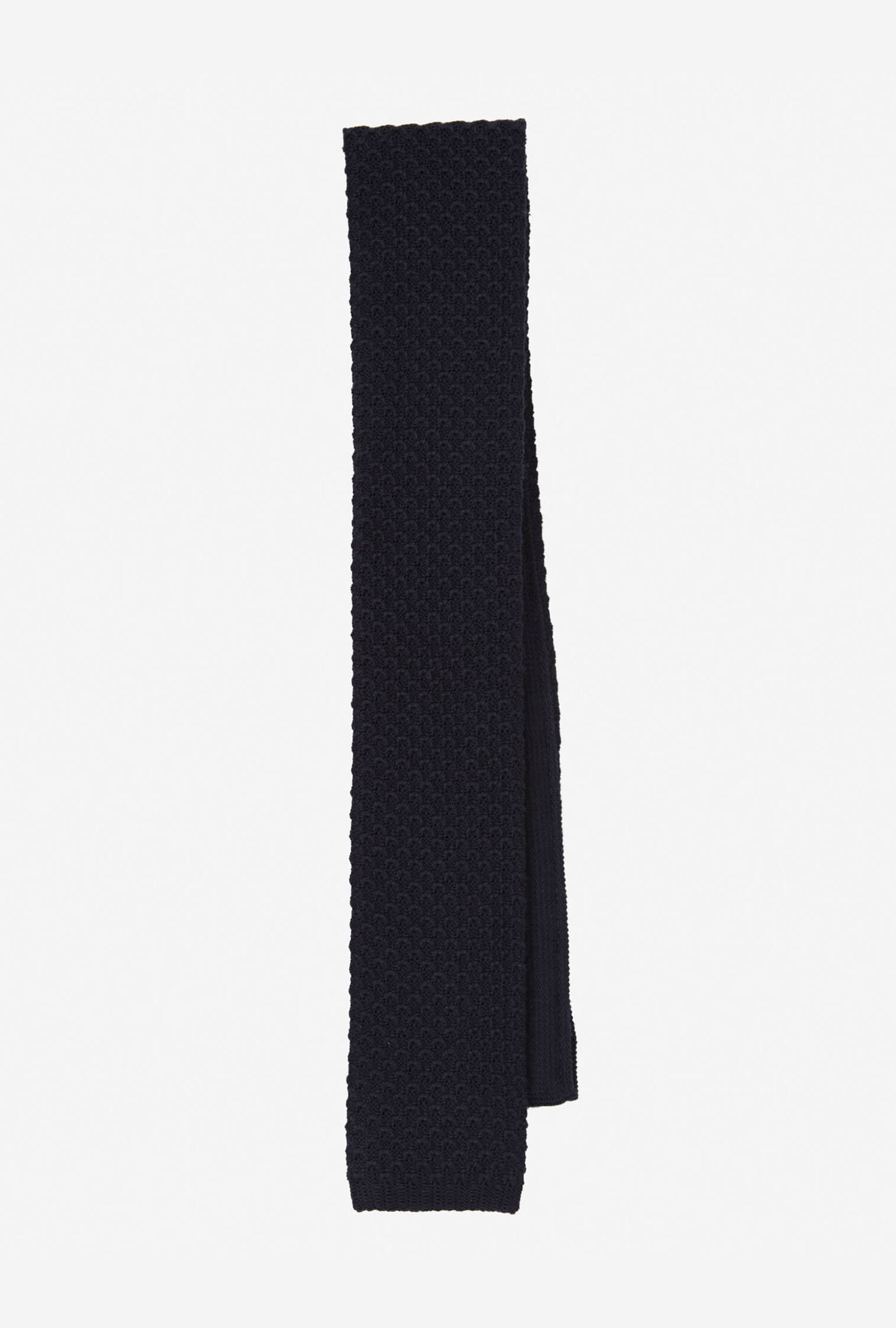 Knit Tie Wool Navy